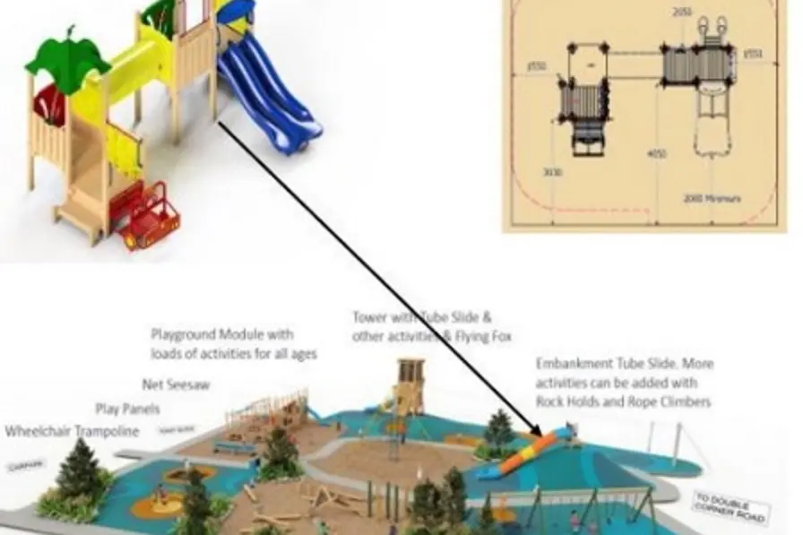 New play equipment . . . The playground at Amberley\\'s Village Green is continuing to be developed, with a new play module for younger children to be installed. Image: Hurunui District Council