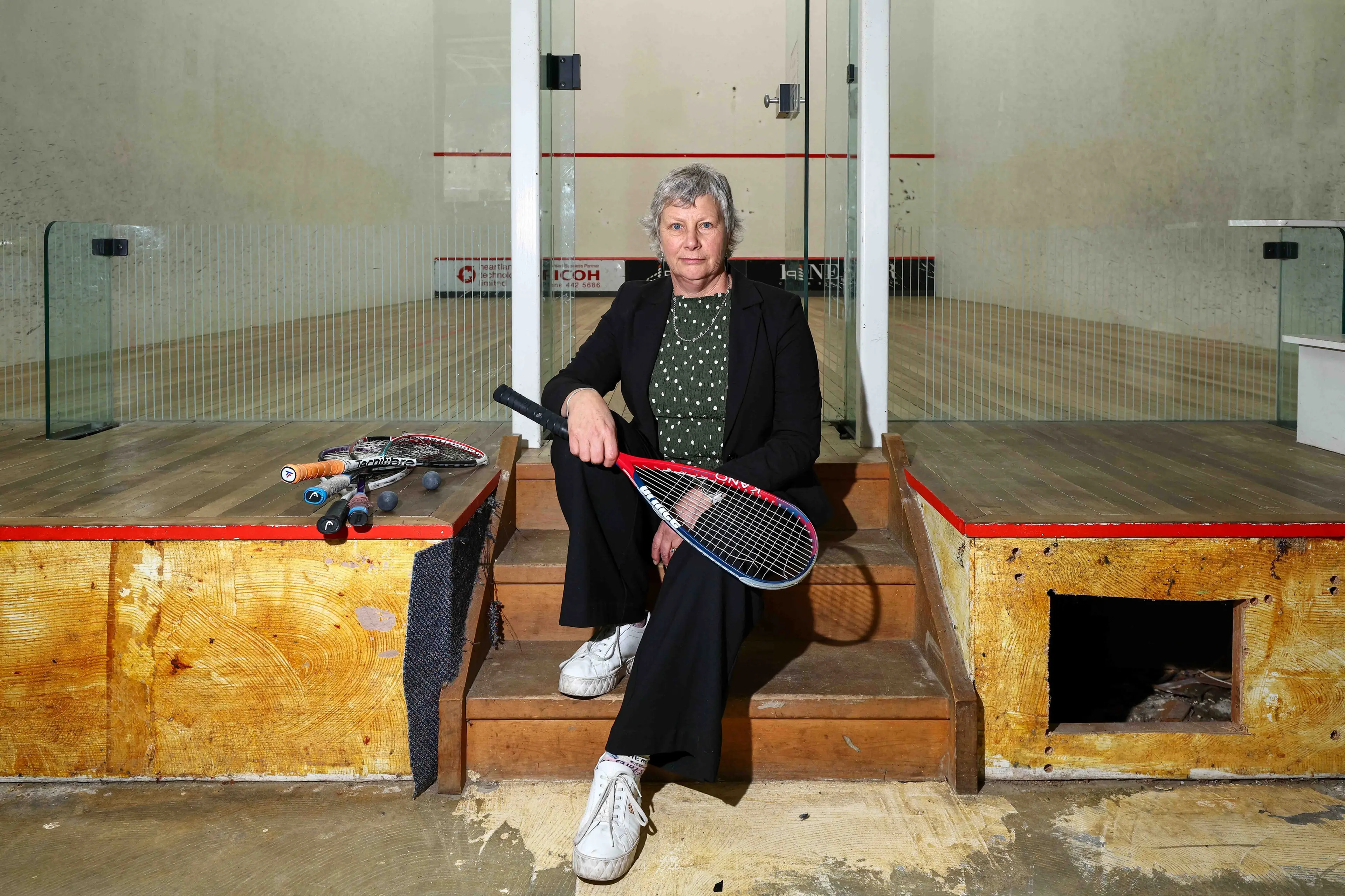 Frustrated: Queenstown Squash Club treasurer Debbie Hutton reflects on the latest flood at the club\\u2019s CBD facility. Photo: James Allan Photography