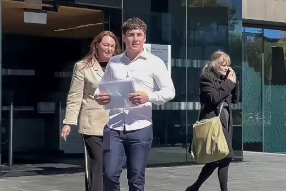 <p>New Zealand Army staffer Arthur Finegan leaves the Christchurch District Court after facing a charge of inuring with intent to injure. Photo: Al Williams</p>\\n