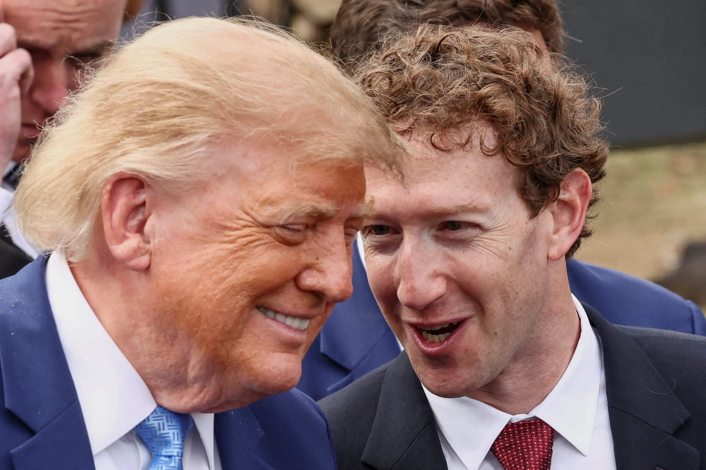 US President Donald Trump with Meta CEO Mark Zuckerberg. Photo: Reuters
