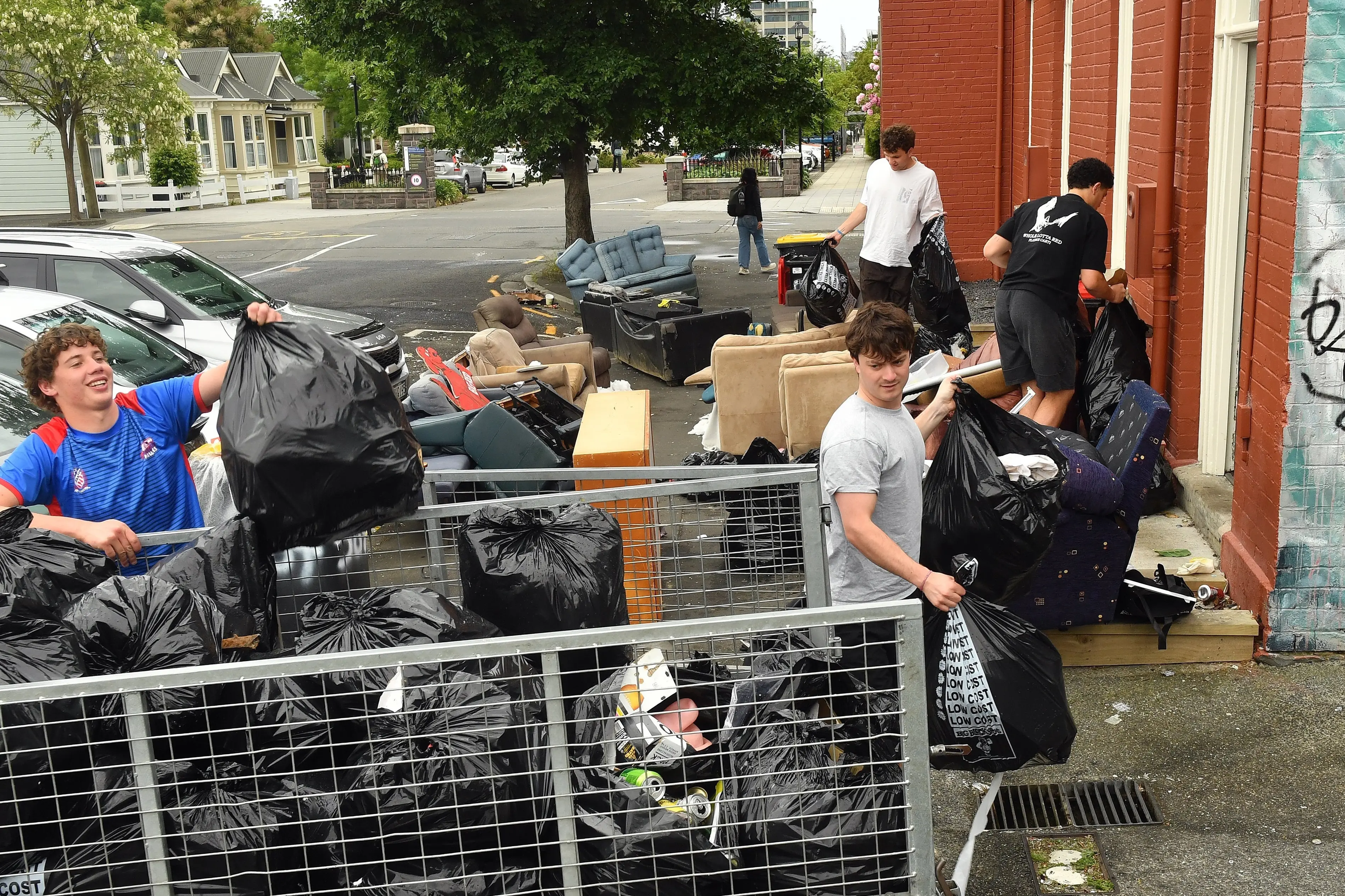 Cleaning up after themselves: students tackle the North Dunedin litter problem.