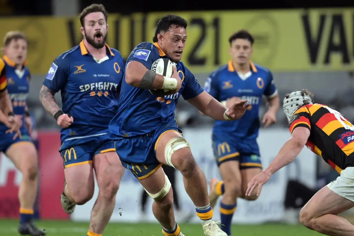 Otago captain Christian Lio-Willie storms upfield during a recent NPC game against Waikato at Forsyth Barr Stadium in Dunedin. Photo: Gerard O\\'Brien