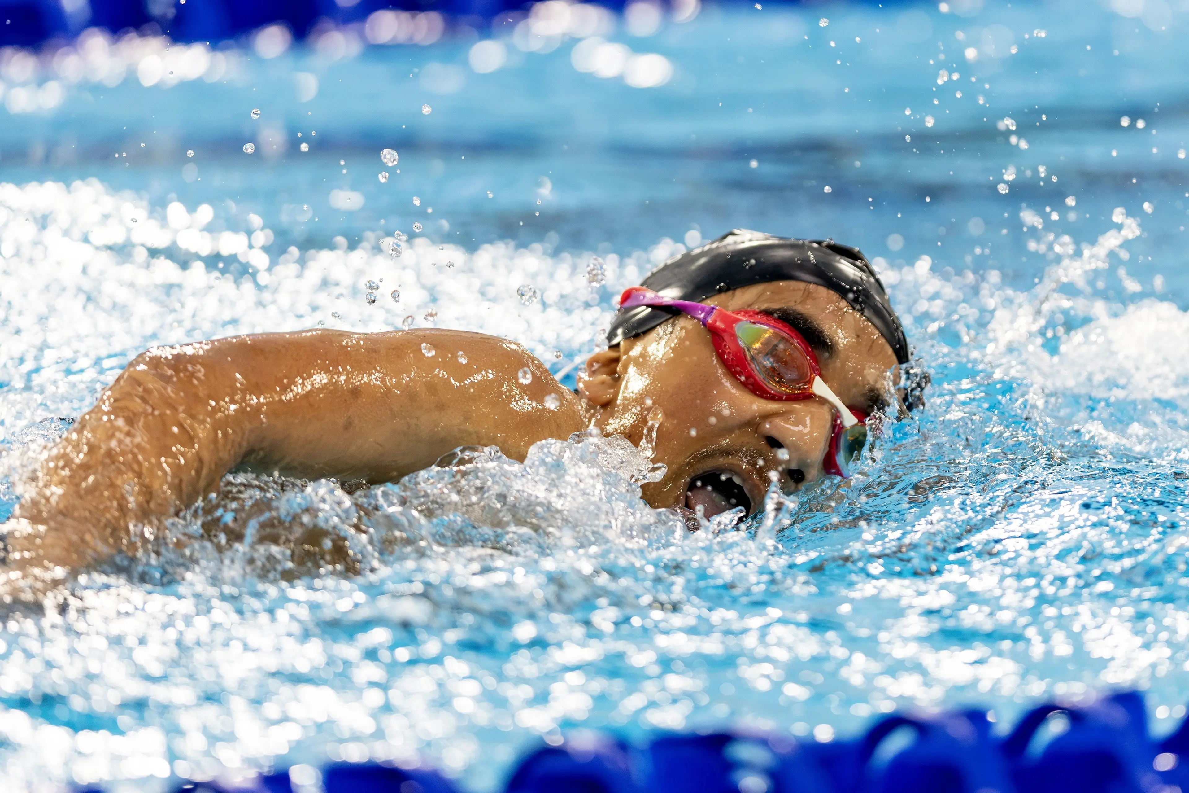 South Otago swimmer Kithmi Kandegoda Gamage broke two New Zealand para age group records across the opening three days at the New Zealand short course championships in Christchurch. Photo: BW Media