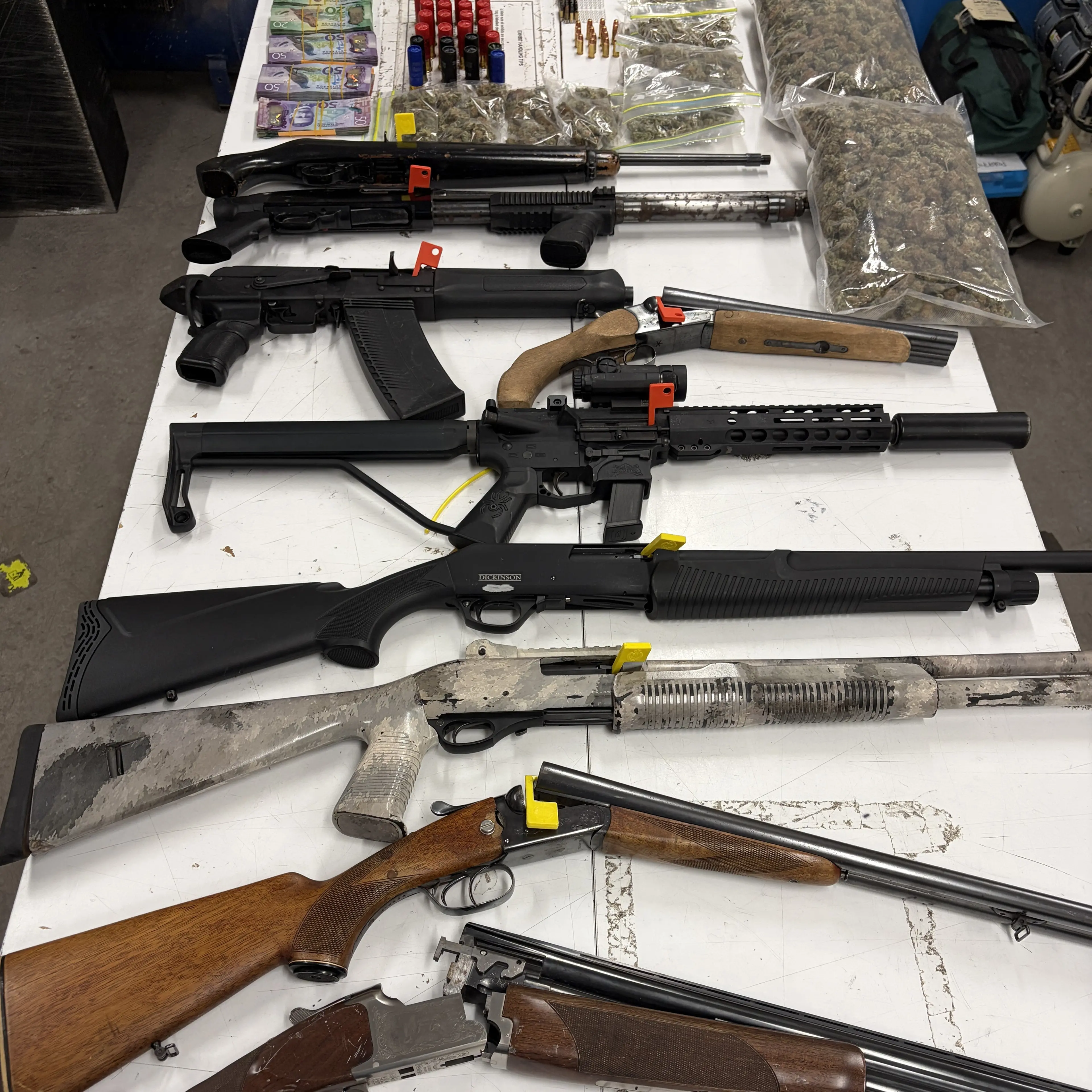 Gang members arrested as guns, drugs and cash seized in Christchurch raid