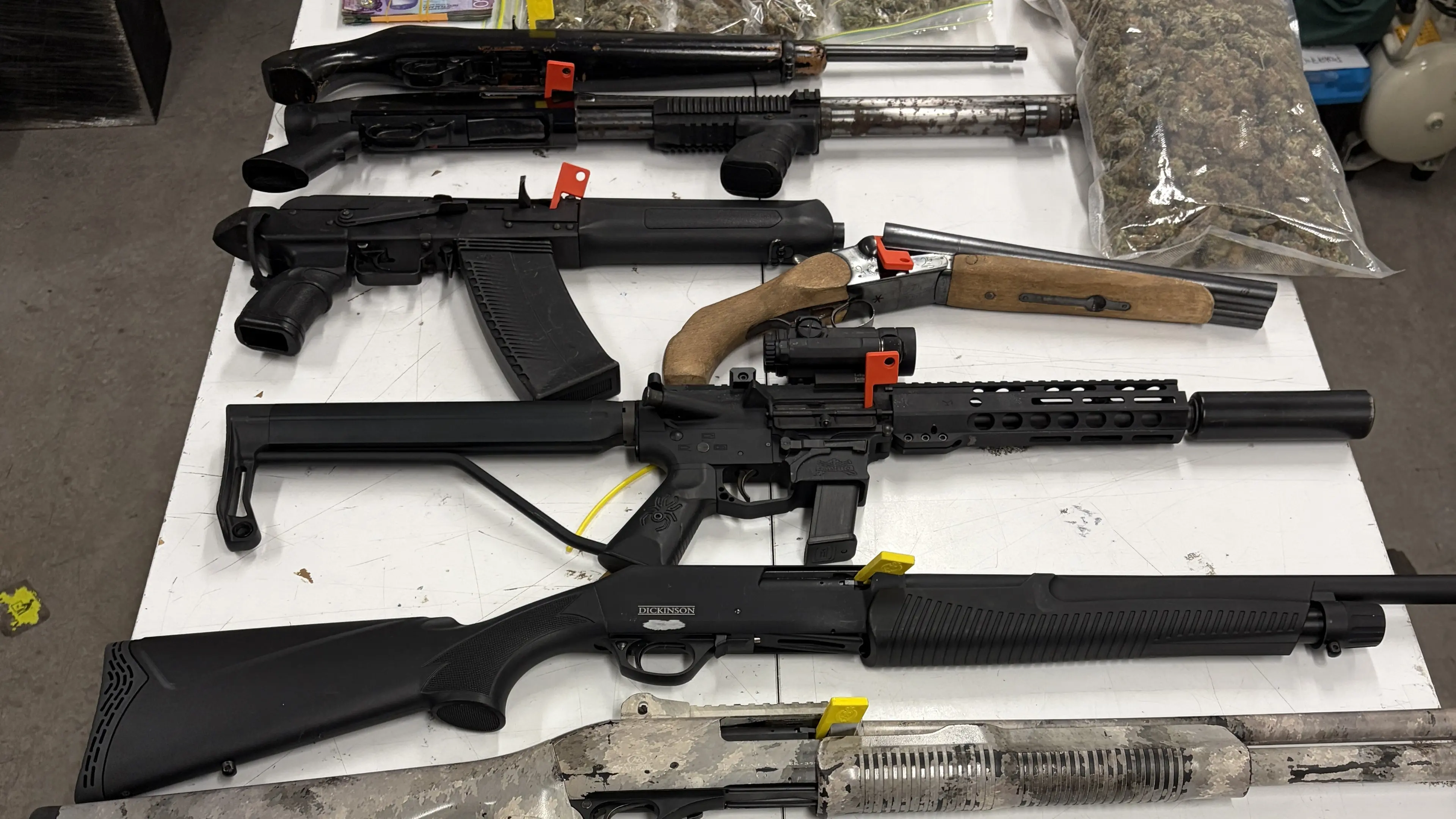 Gang members arrested as guns, drugs and cash seized in Christchurch raid