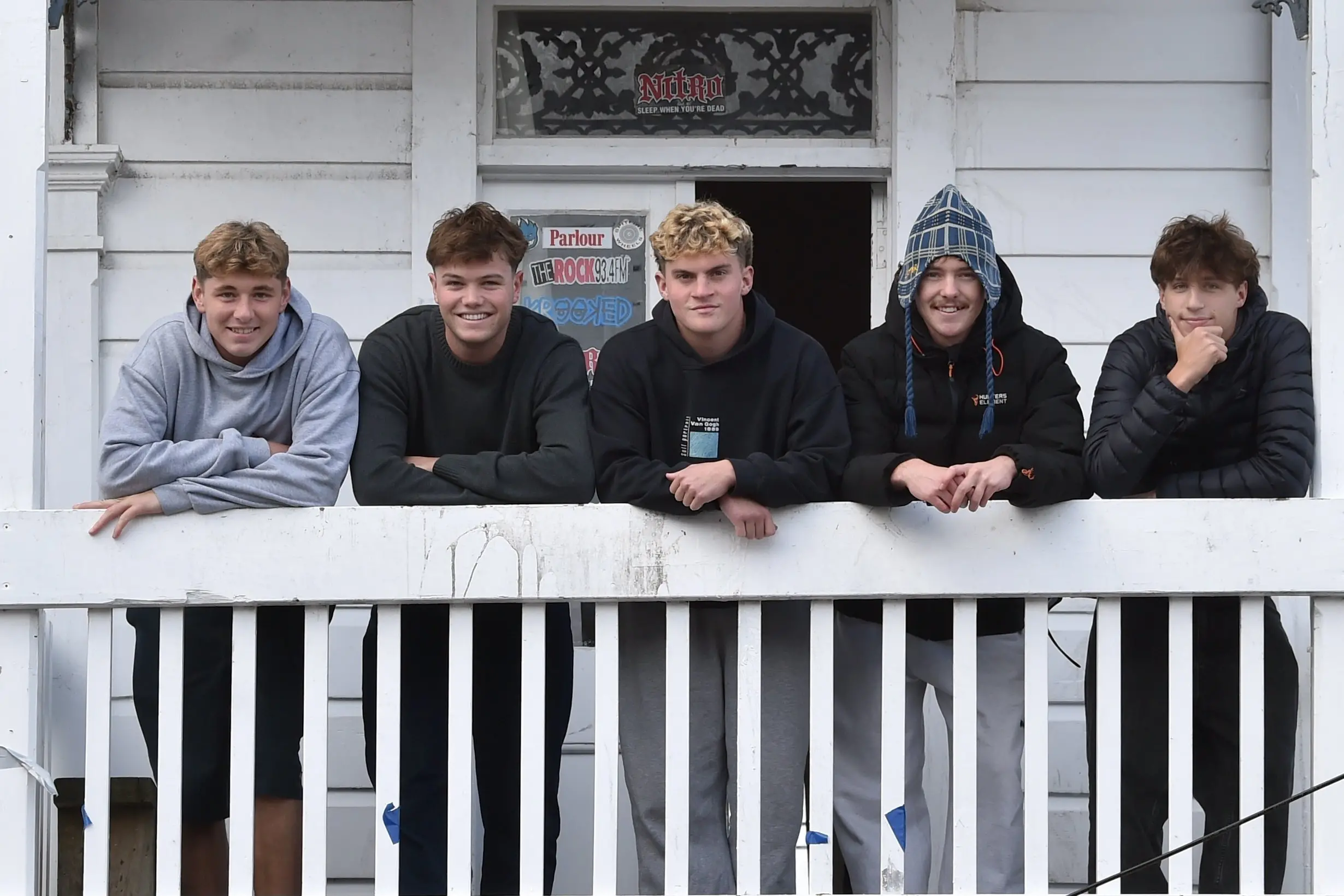 All the boys of 631 Castle St. PHOTO: PETER MCINTOSH