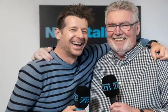 Simon Barnett and Phil Gifford reunited for Afternoons on Newstalk ZB in 2019. Photo: Martin Hunter / File image