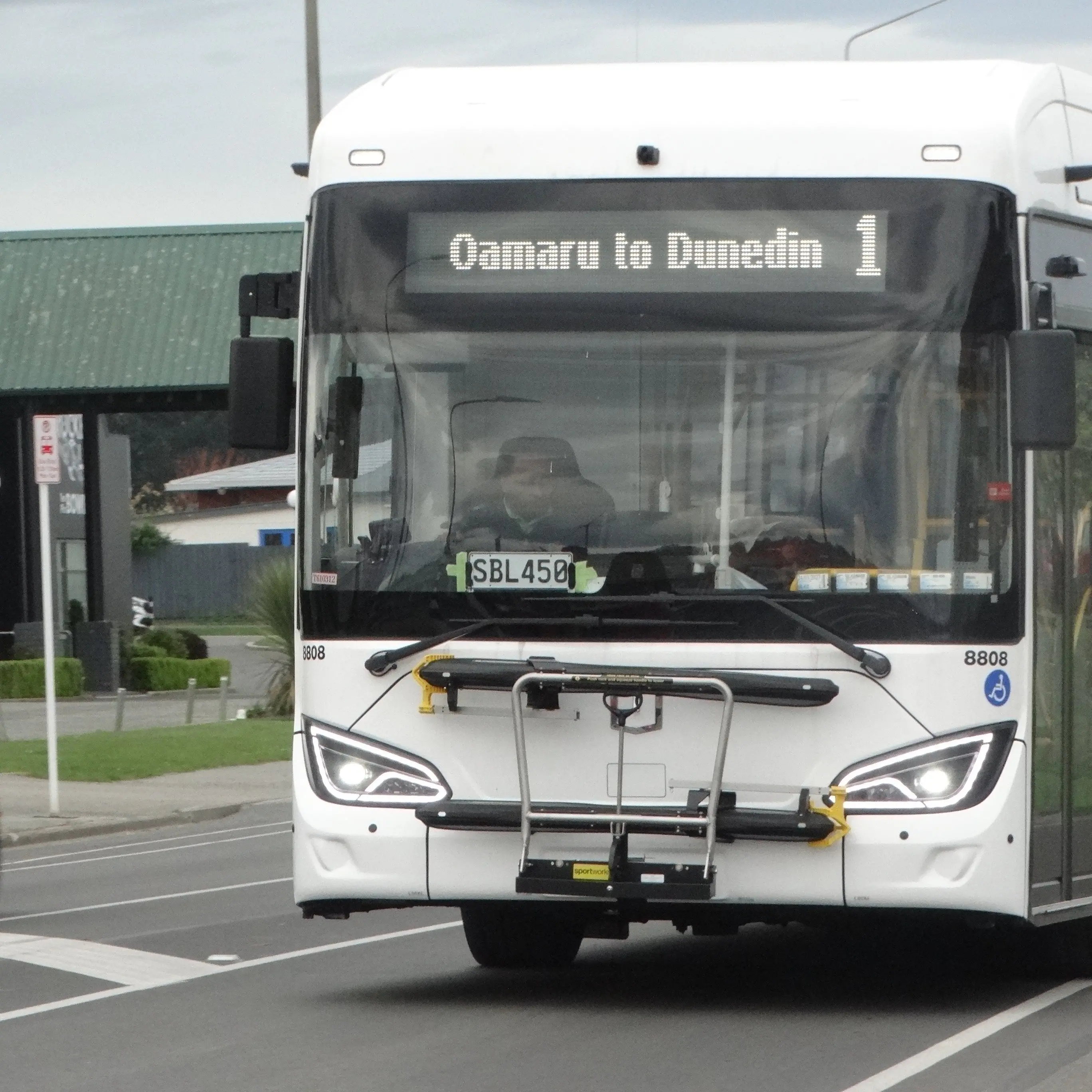 All aboard! First public bus from Oamaru to Dunedin departs