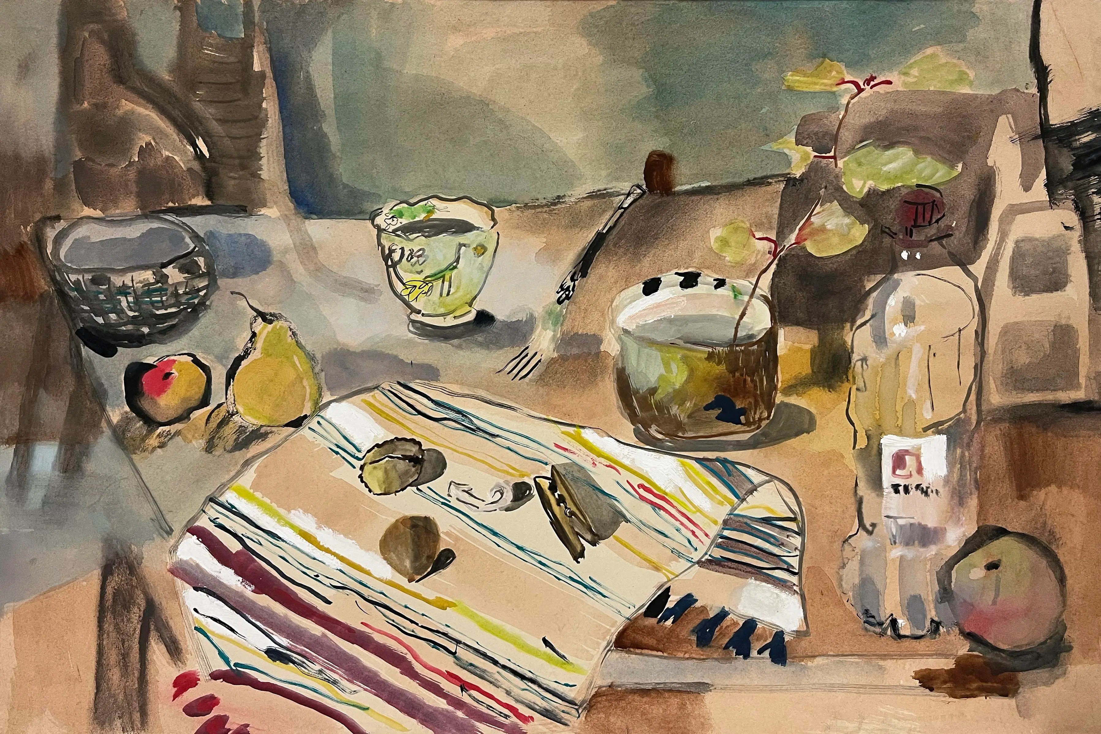 Eliza Glyn, Broken Cup, 2024-2026, gouache, ink and pastel on paper