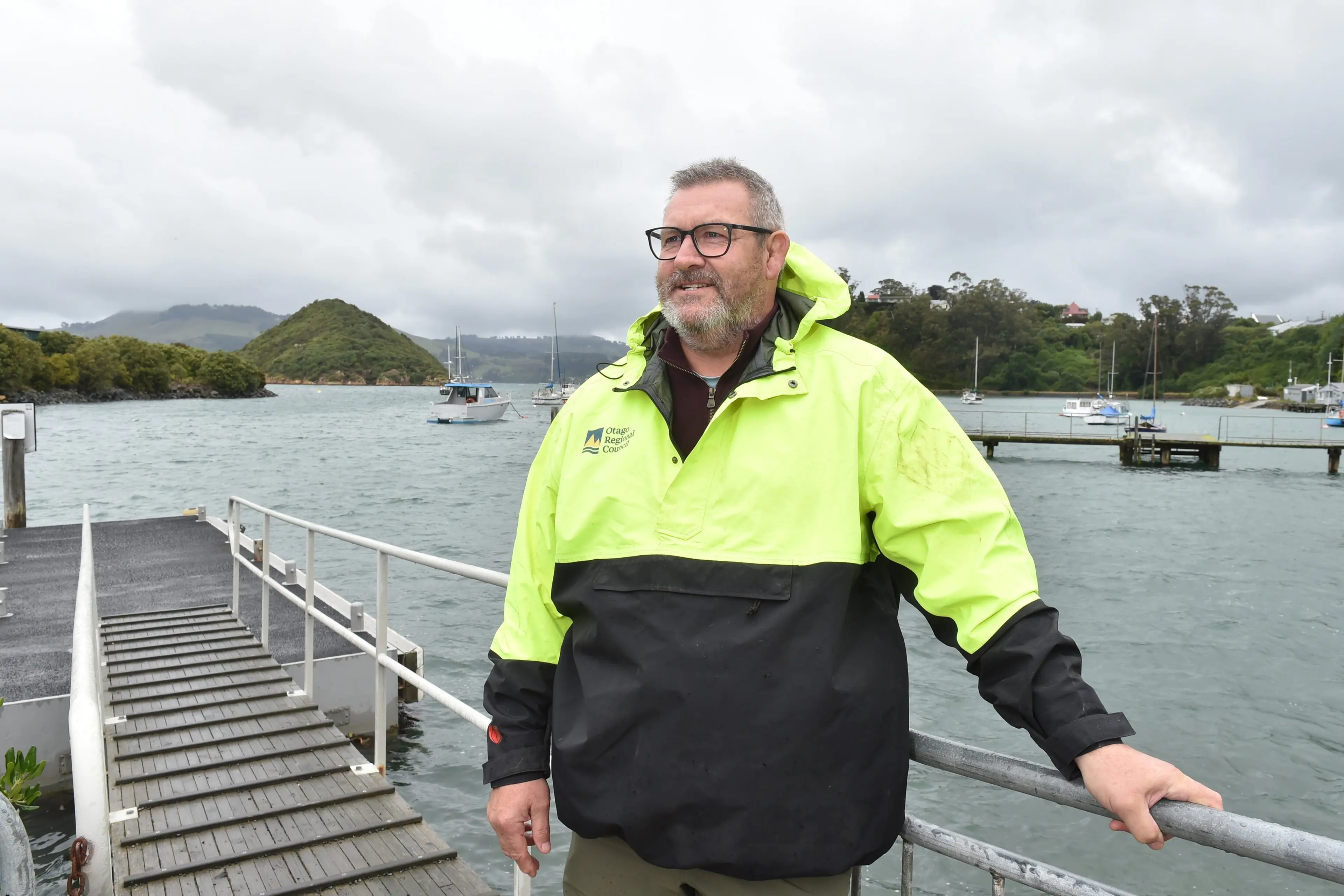 Harbourmaster Steve Rushbrook at Back Beach Port Chalmers. PHOTO: Gregor Richardson
