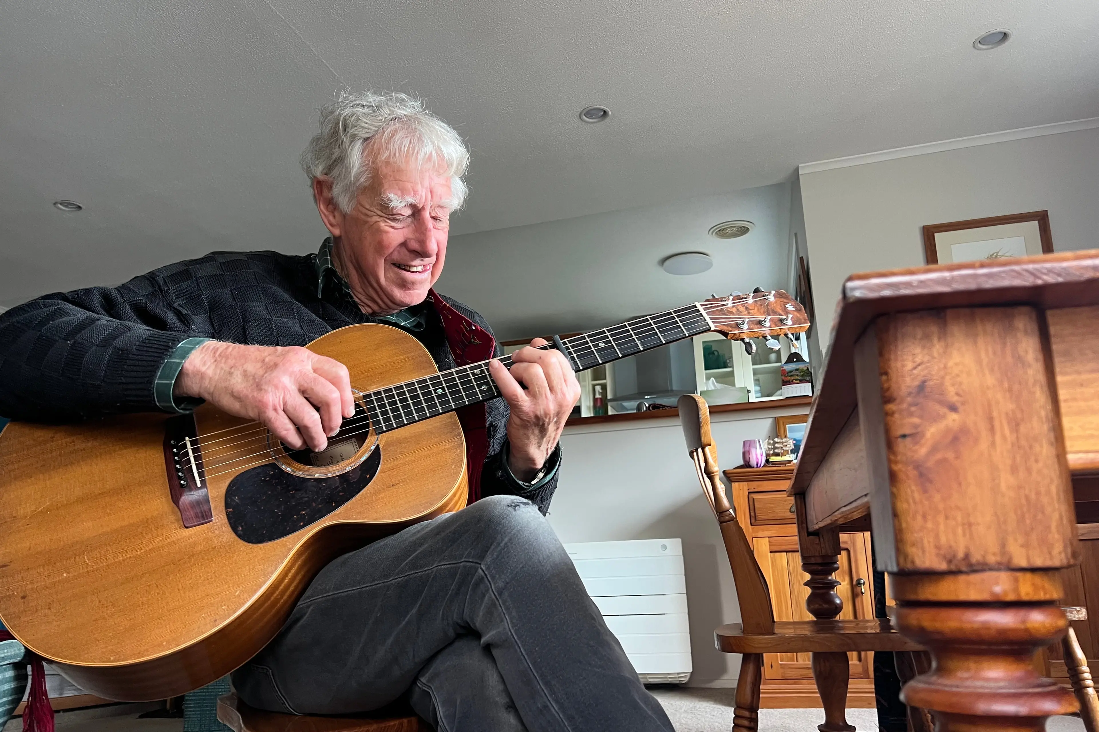 After more than five decades organising folk festivals across Australia and New Zealand, singer and songwriter Martin Curtis will run his 50th and final folk festival this weekend in Earnscleugh. Photo: Carys Trotter