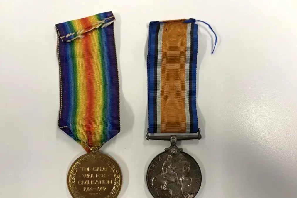 Private Victor Powell\\'s medals were found during a search of a property in Christchurch. Photo: NZ Police