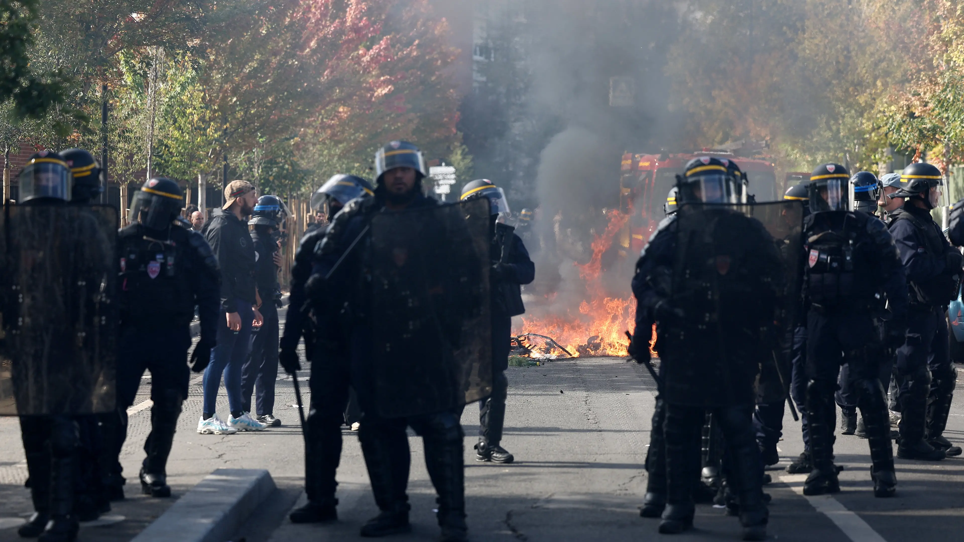 Hard-left party blamed for violent school protests in France