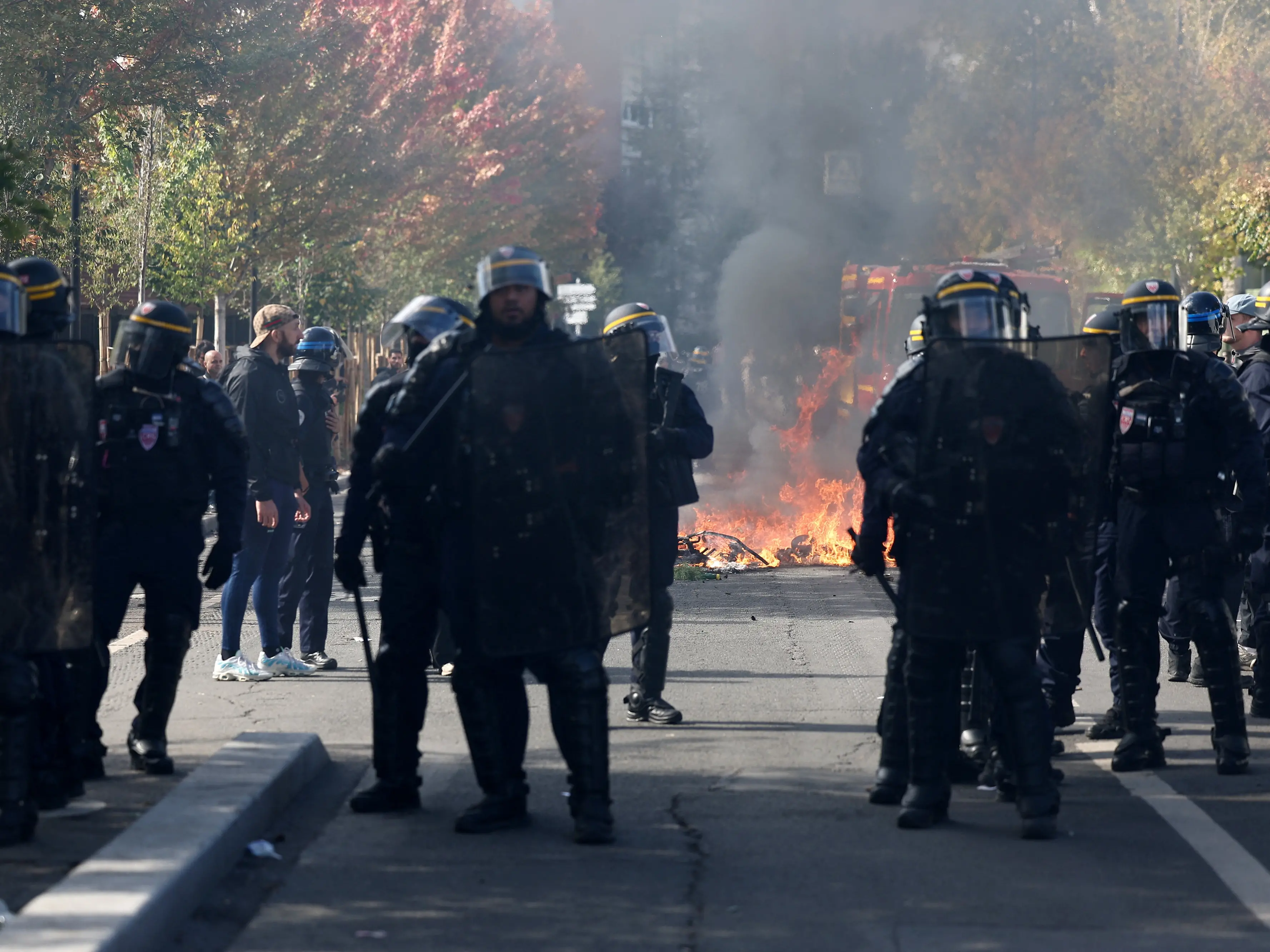 Hard-left party blamed for violent school protests in France