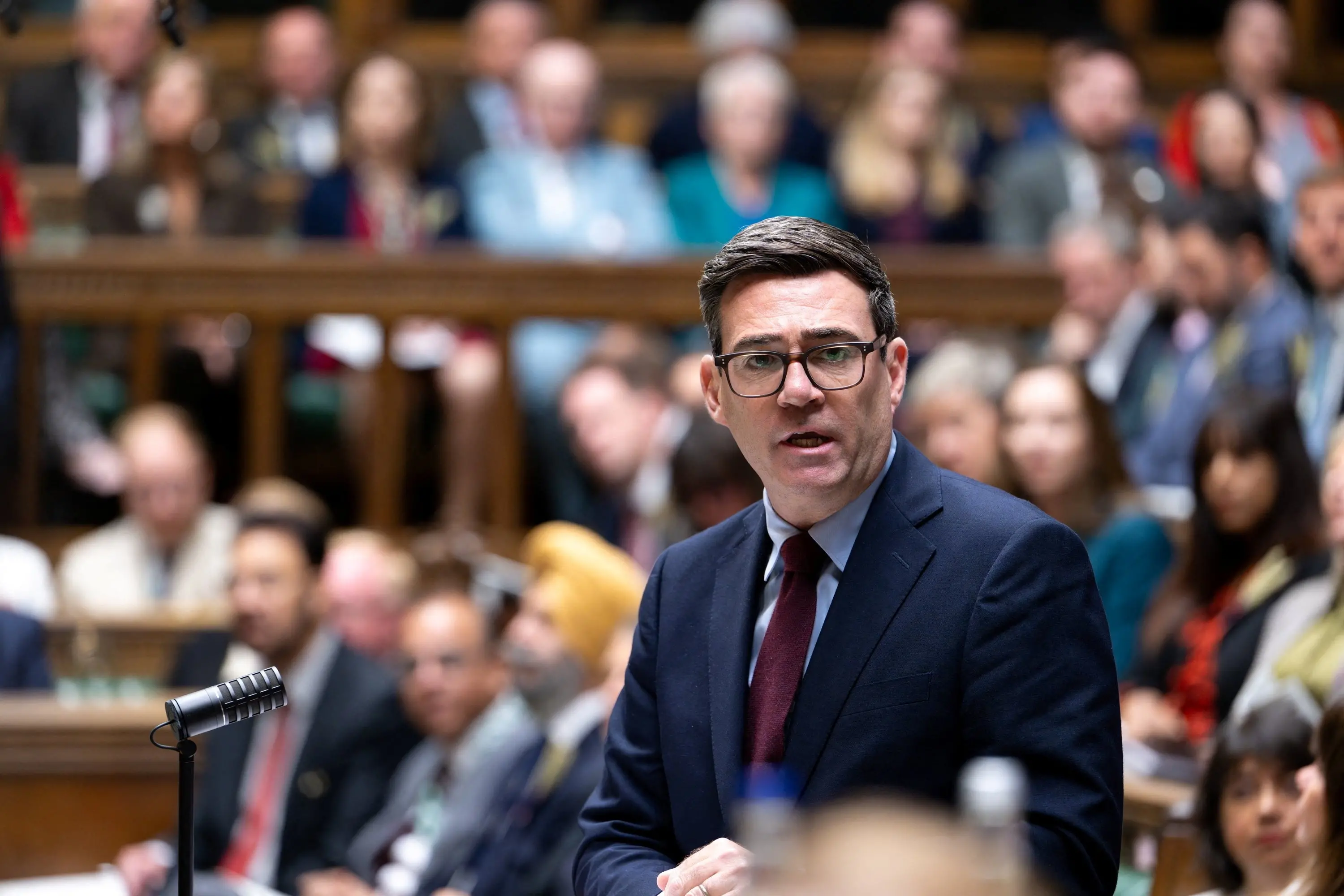 Britain\\'s Prime Minister Andy Burnham speaks in at the House of Commons. Photo: REUTERS