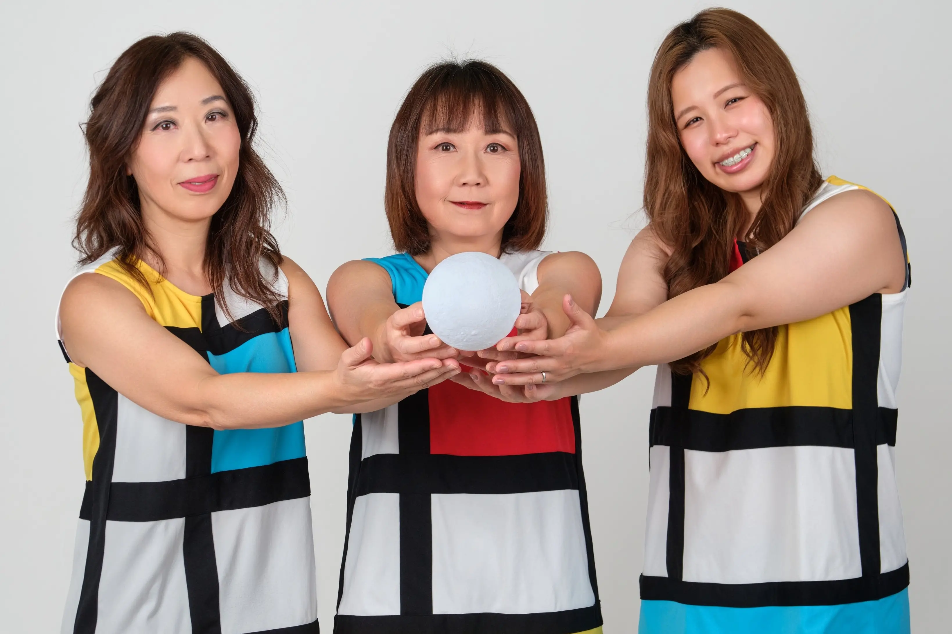 Japanese punk-pop band Shonen Knife, from left, Atsuko Yamano, Naoko Yamano and Risa Kawano. Photo: supplied