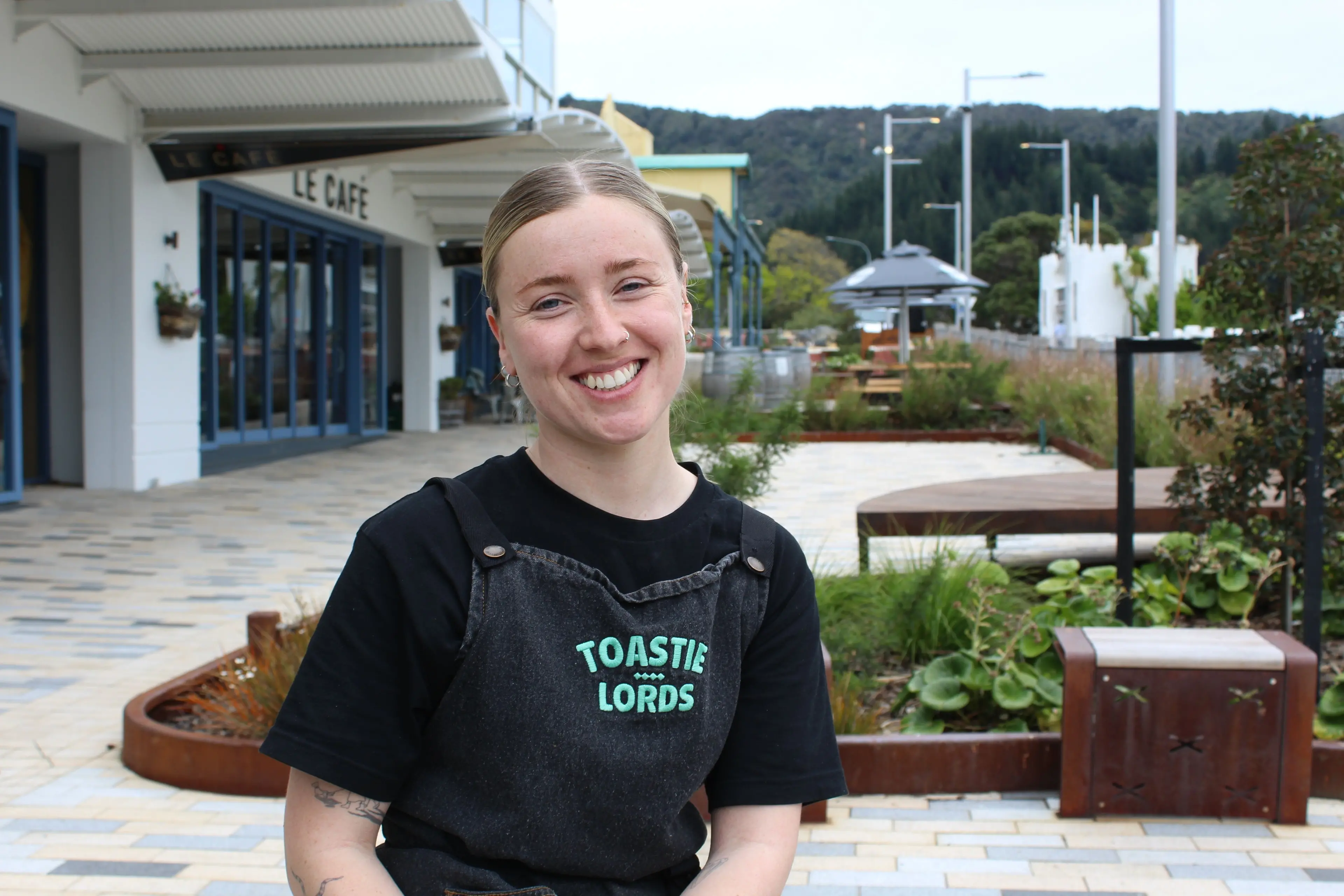 Toastie Lords co-owner Taylor Hamilton says the atmosphere of Picton\\'s London Quay has improved a lot since it got a makeover. Photo: Kira Carrington/LDR