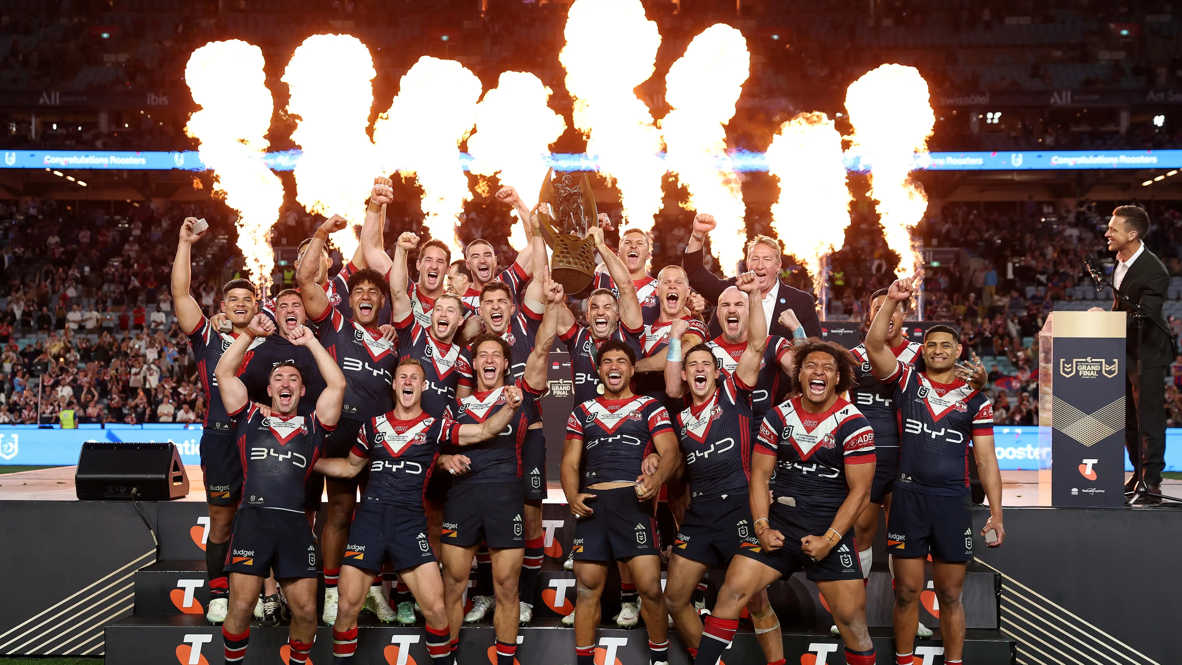 Roosters sneak past Knights in NRL Grand Final