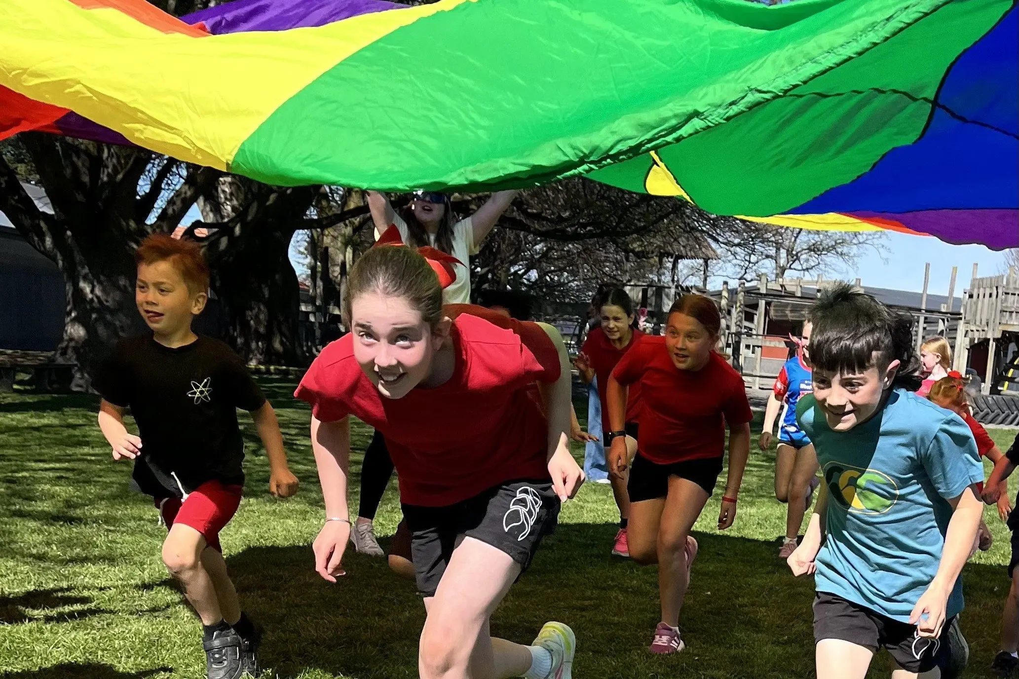 Allenton School student had a fun fundraising day on the last Thursday of term. Raising money for new sports uniforms the students got to run through a maze set up by the PTA. Photo Supplied