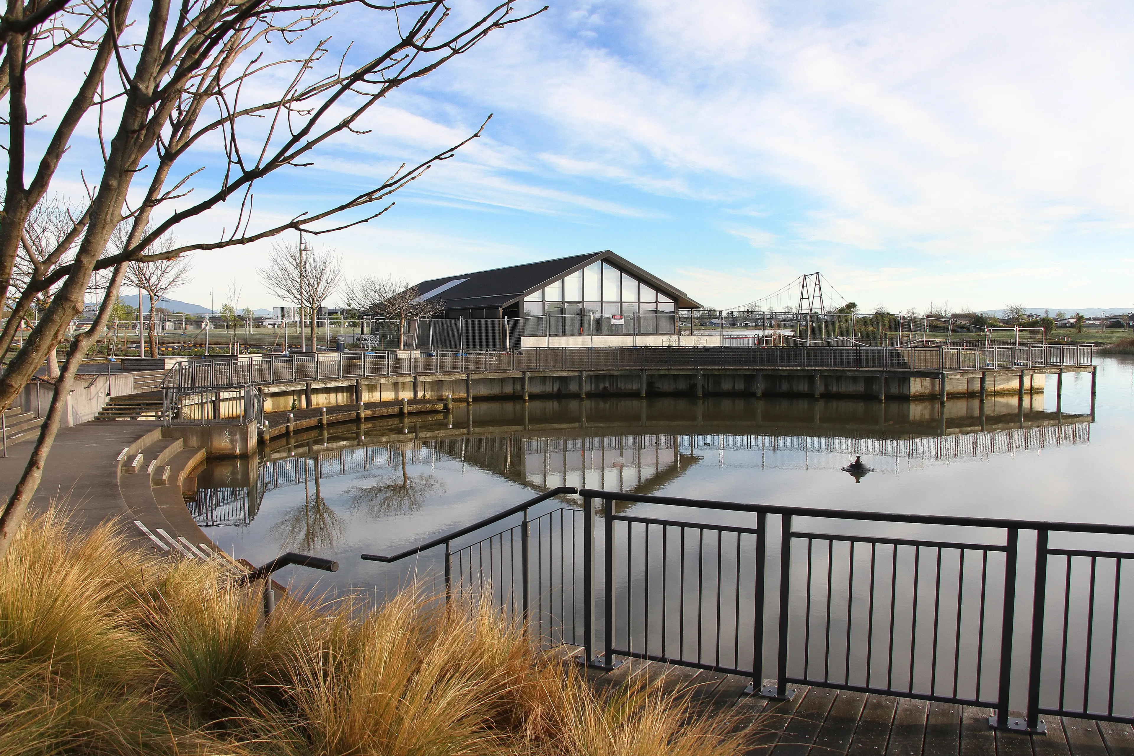 New com centre . . . The security fencing will be down in time for Saturday\\u2019s official opening of the new $5.3m Pegasus Community Centre. Photo: John Cosgrove