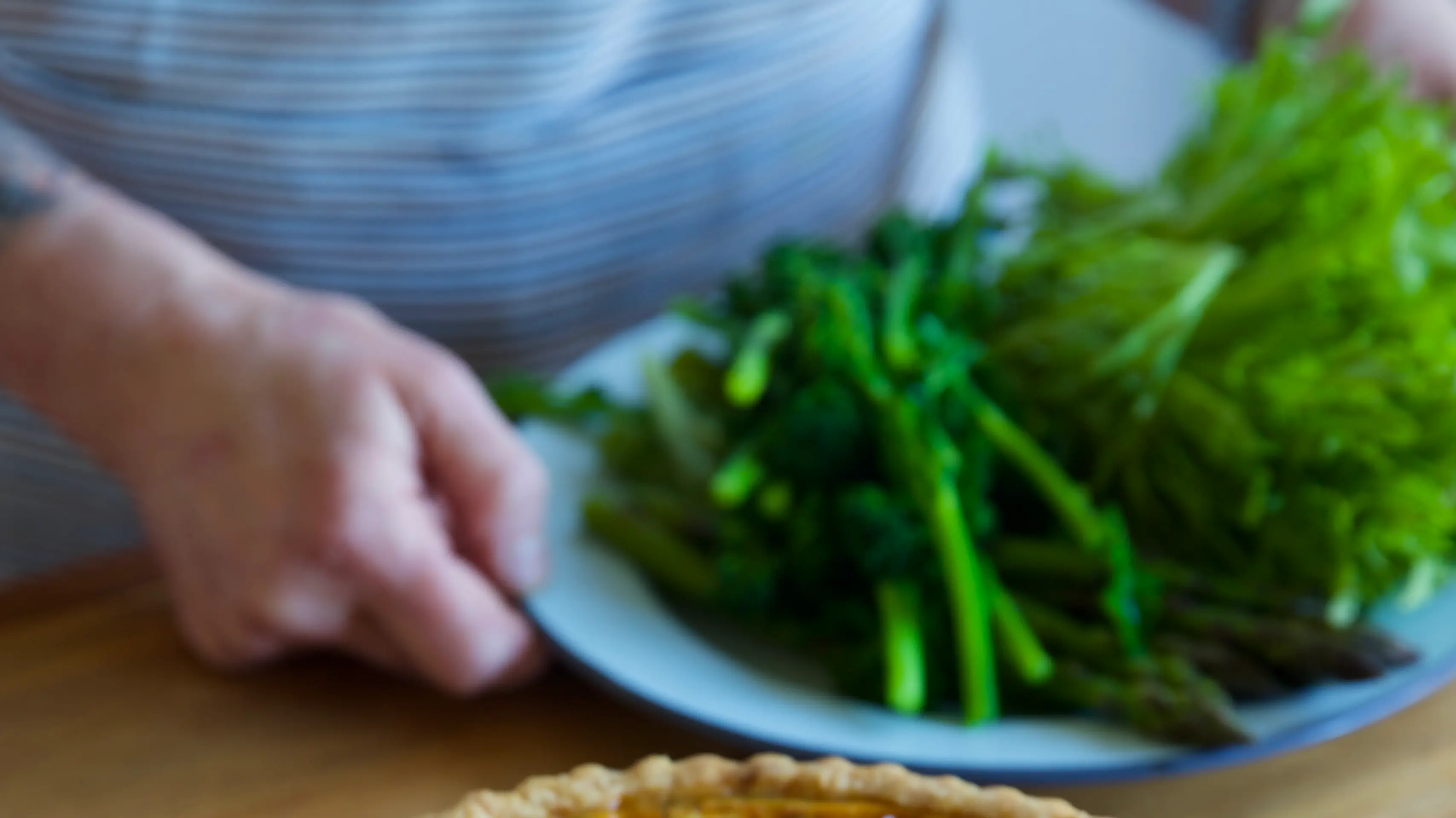 Asparagus, spring onion and fresh curd tart