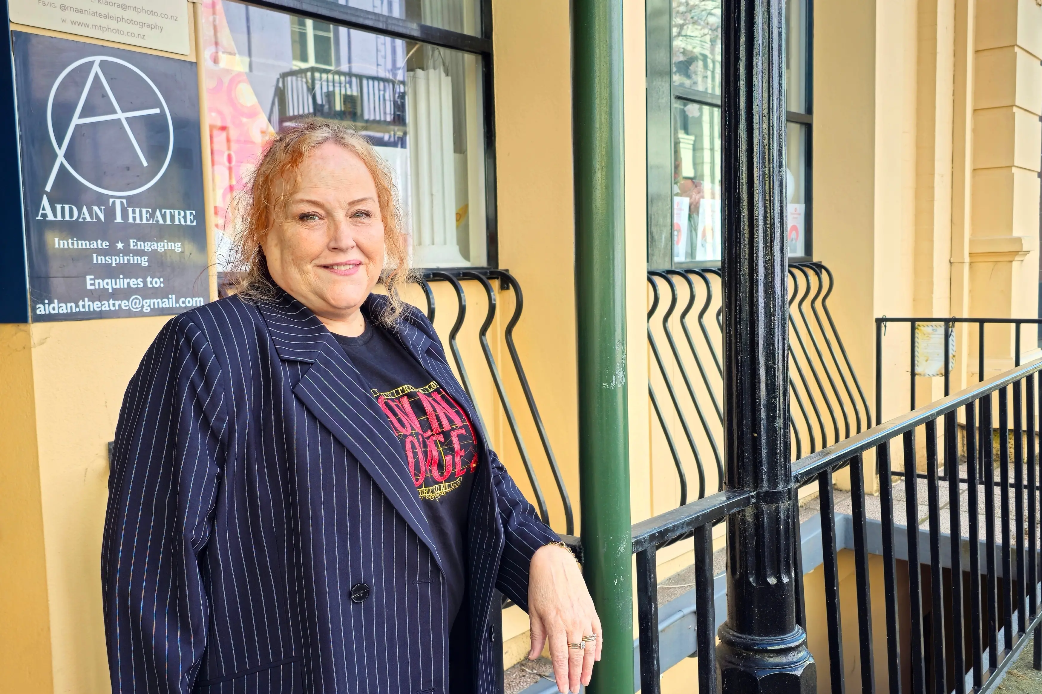 Aidan Theatre founder Kimble Henderson outside the company\\'s rehearsal space on Beswick St. Photo: Connor Haley