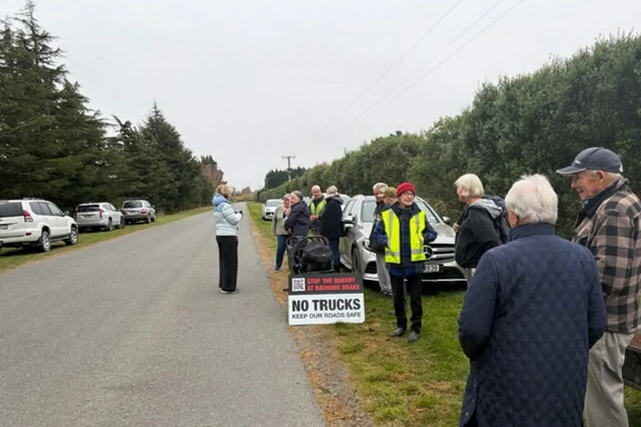 Gravel route . . . Clarkville residents attempted to block gravel haulage trucks from using their local, rural roads earlier this year. Photo: Supplied by By Juliet Edwards