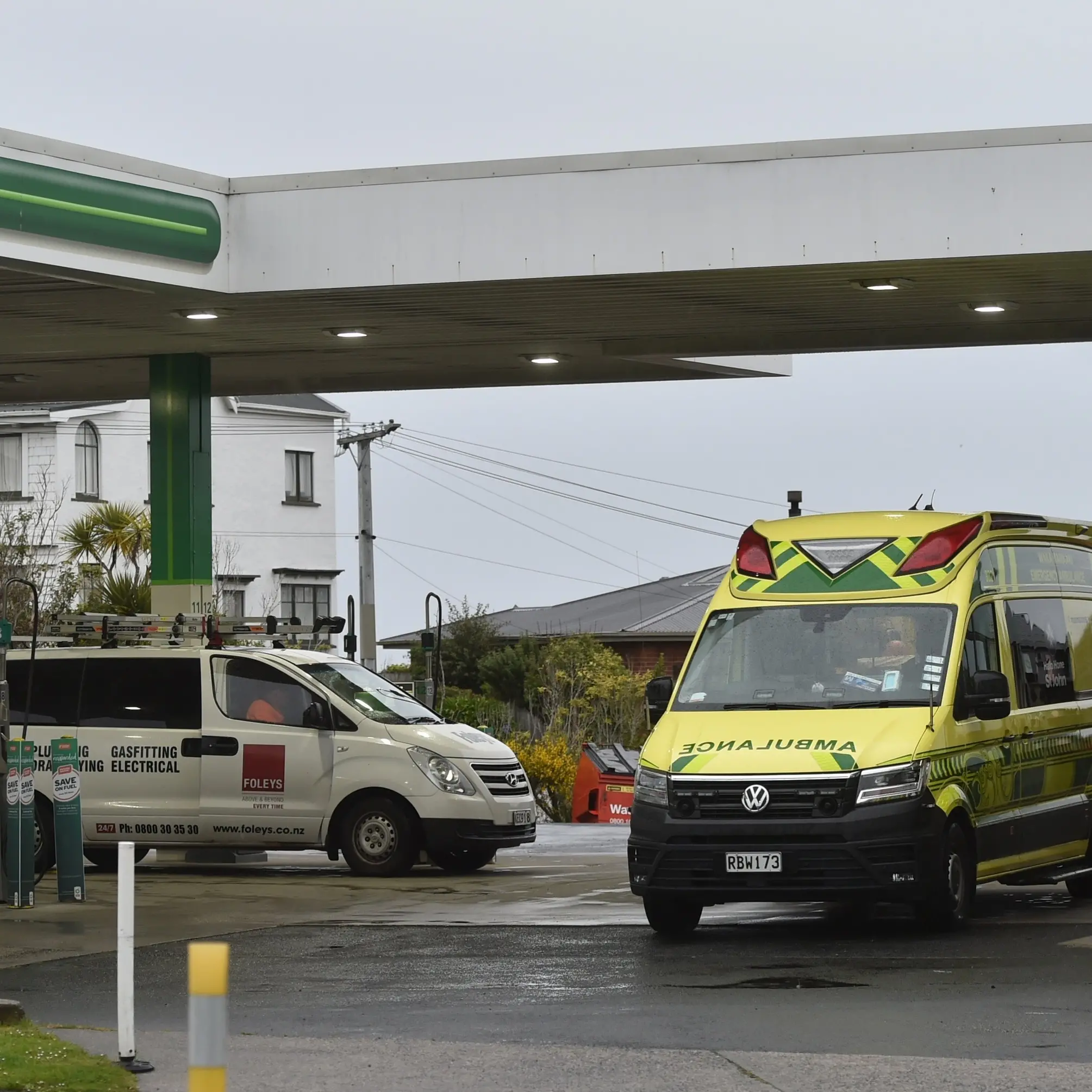 One hospitalised in crash near Dunedin petrol station