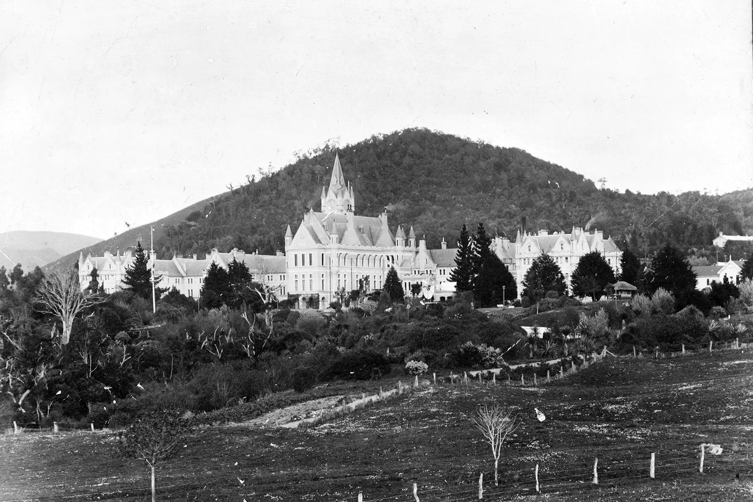 The search continues to find unmarked graves from people who died in institutions such as the former Seacliff Lunatic Asylum. Photo: Hocken Collections Te Uare Taoka o H\\u0101kena