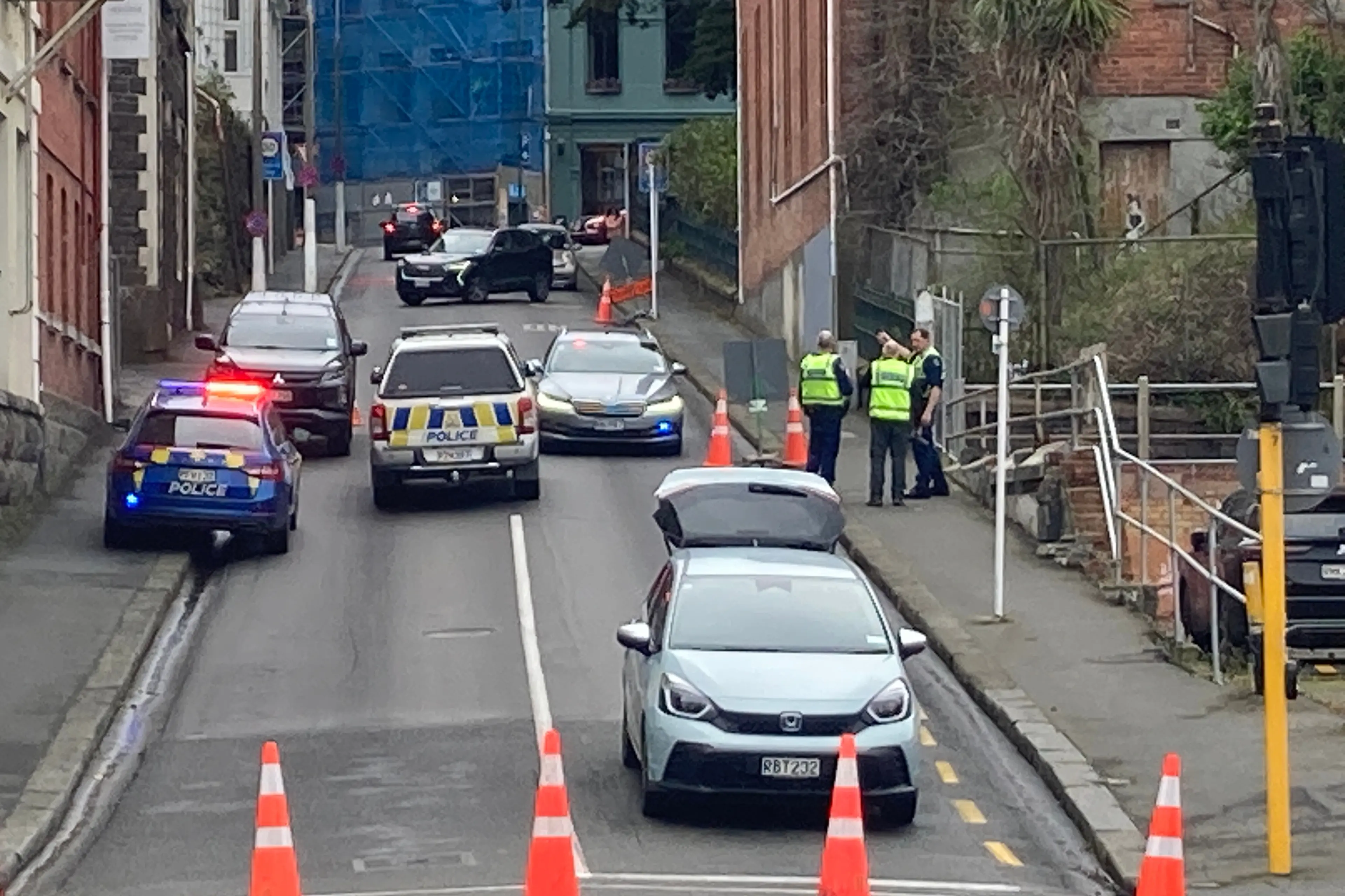 Emergency services respond to the scene of a two-vehicle crash in Burlington St. Photo: Stephen Jaquiery
