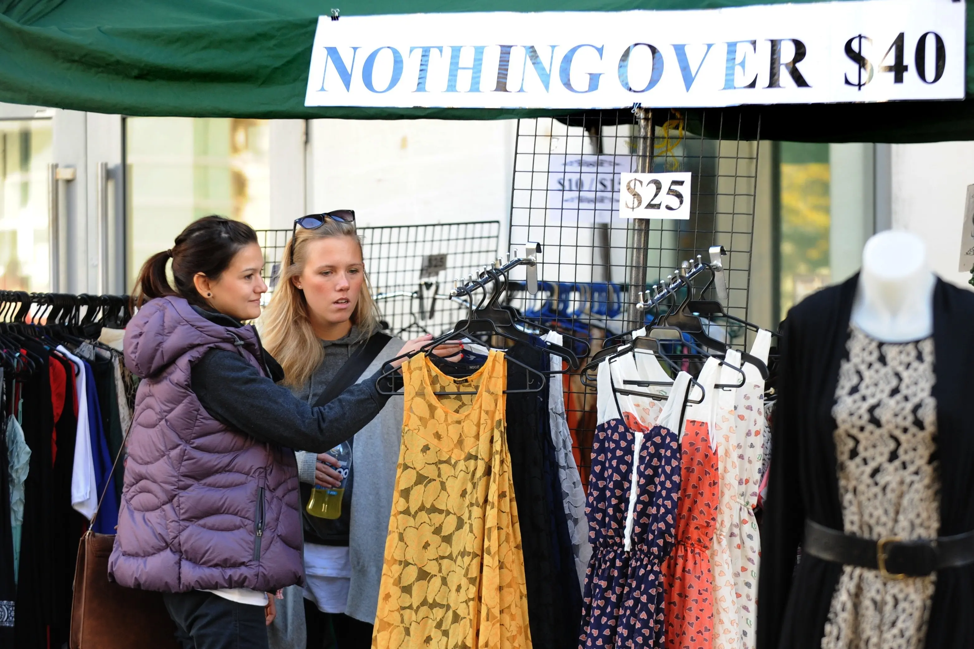 Student market days: great for dedicated followers of fashion. PICTURE PETER MCINTOSH.