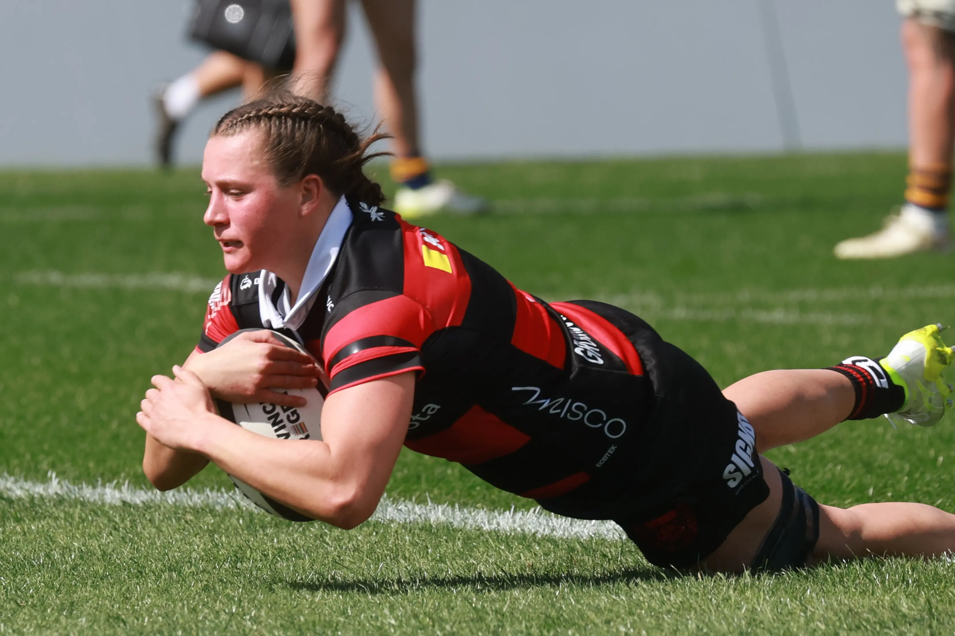 Maisy Allen scores another try for Canterbury. Photo: NZ Rugby/Smartframe