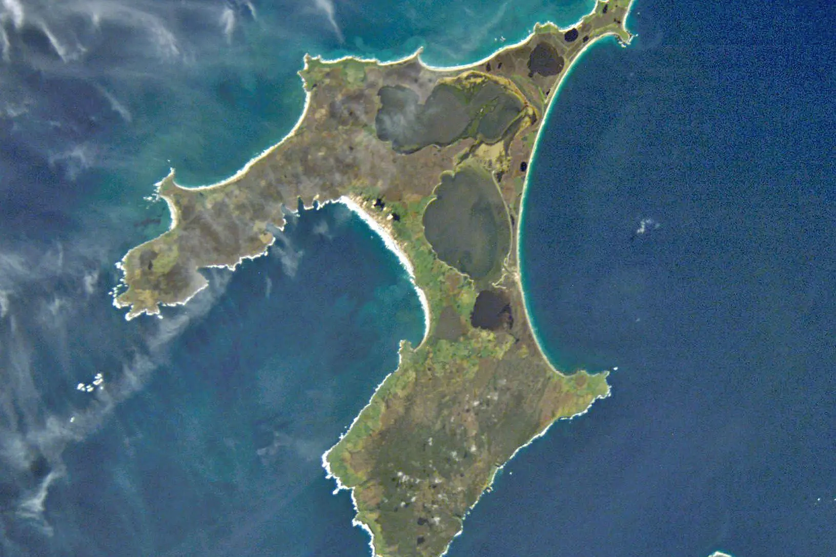 The Chatham Islands, from space. Photo: NASA