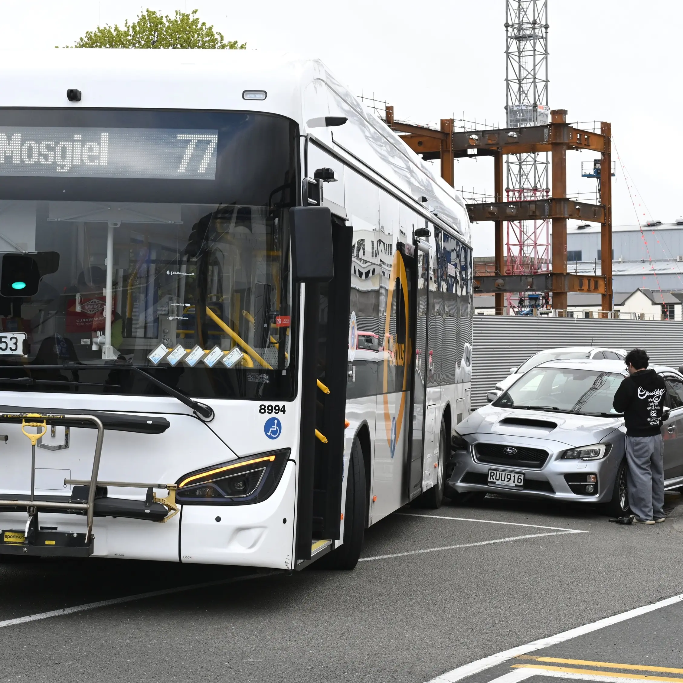 Traffic backs up after crash on one-way system
