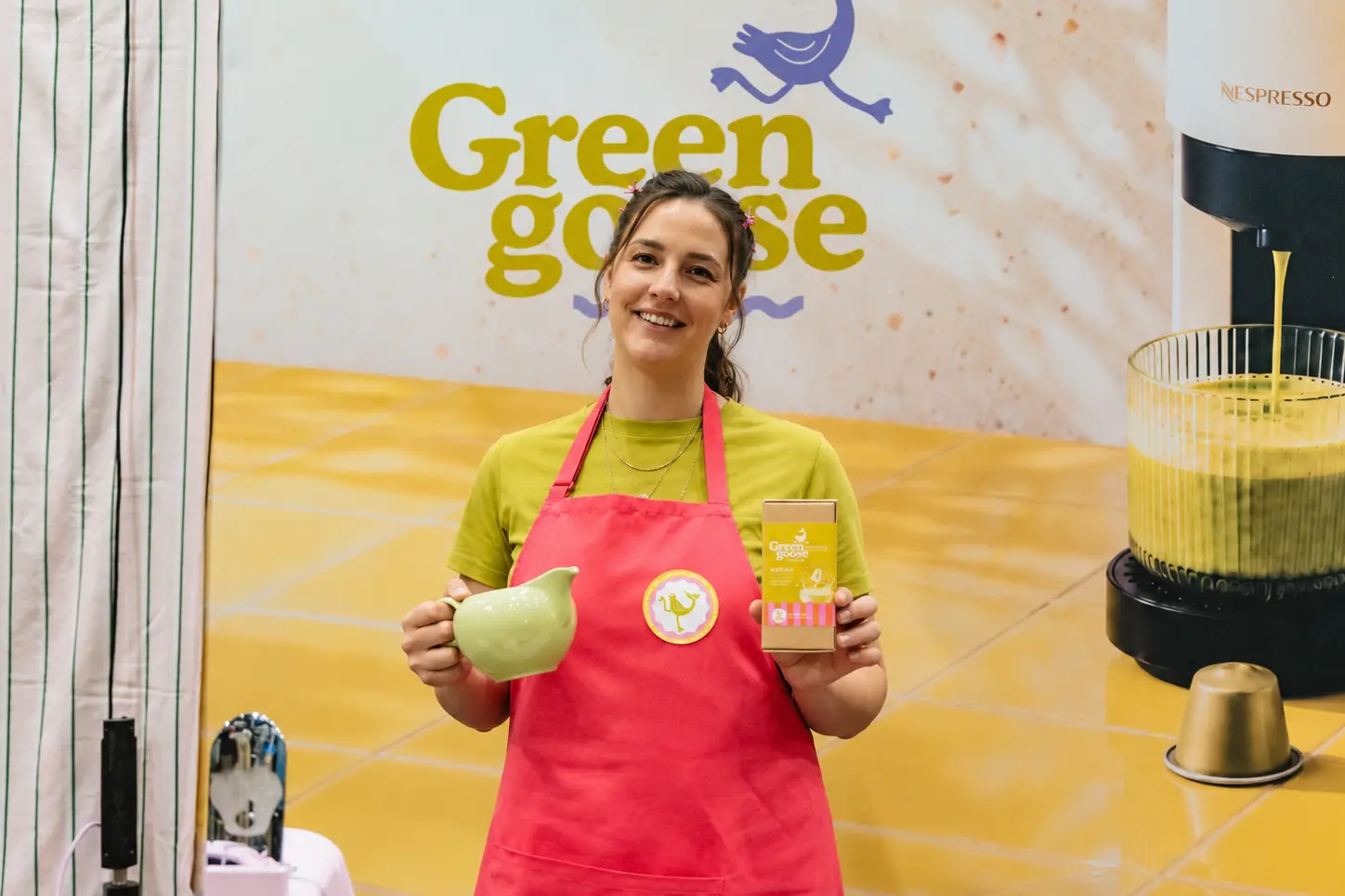 Tamarin Howse is hoping supermarkets will stock her Green Goose pure matcha. Photo: Supplied