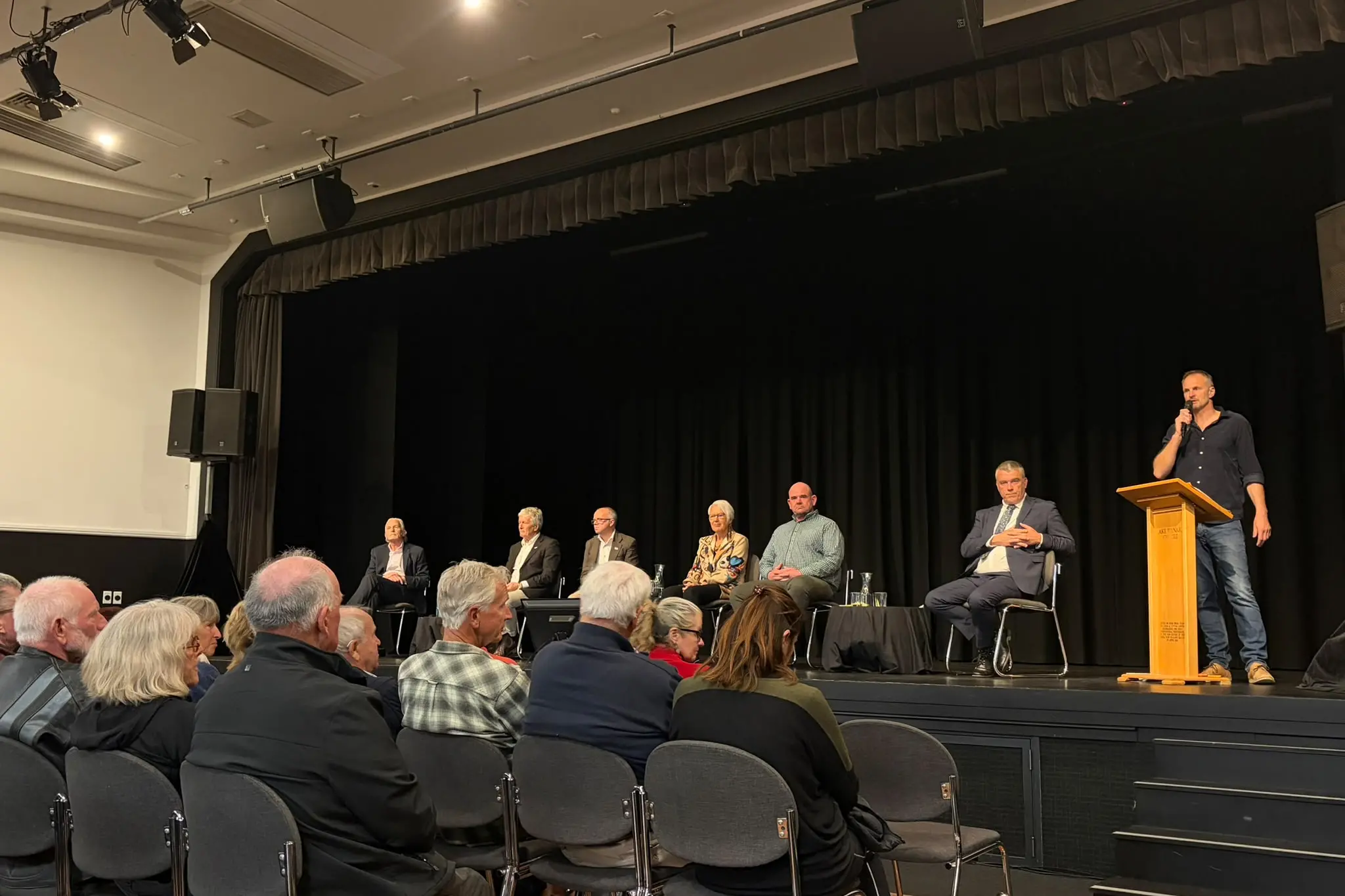 Candidates prime themselves for questions from the community at the Meet the Candidates event in W\\u0101naka on October 8. Photo: Ruairi O\\'Shea