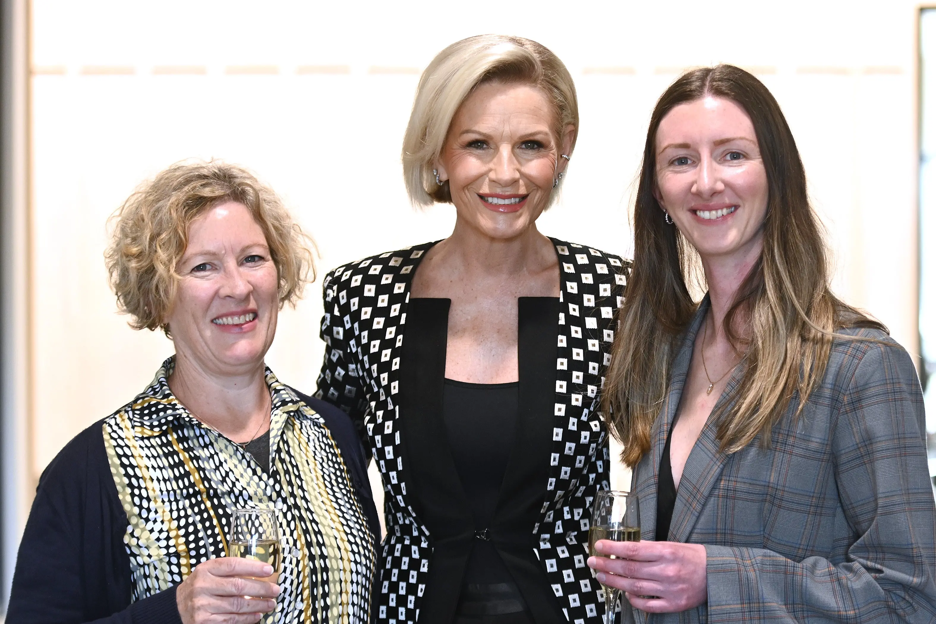 Miss Universe 1983 Lorraine Downes (centre) talks with Trish Galvin (left) and her daughter Katie Galvin, of Dunedin, at the Louise Davie Charitable Trust\\'s Fashion at the Grange event in Mosgiel. Photo: Linda Robertson