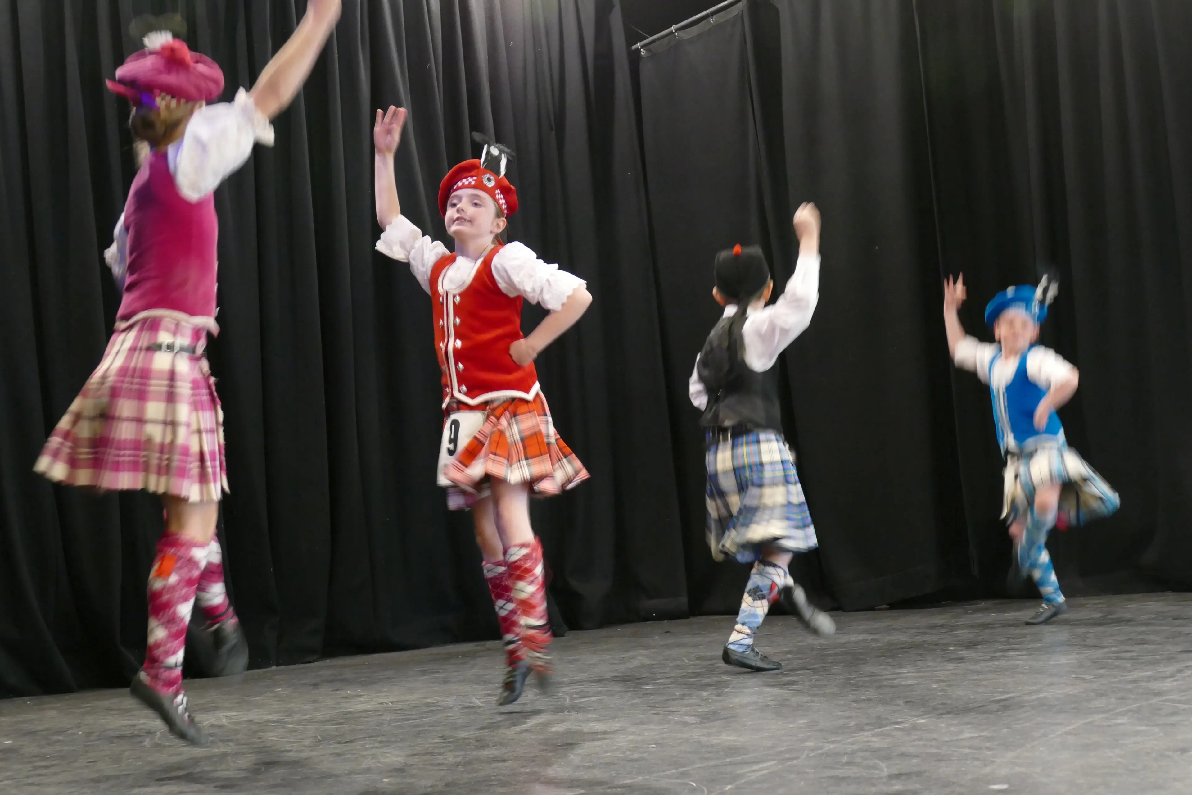 Briar Poplawski, 9, of Cromwell, competes during the third annual Queenstown Highland Dance Club Competition held at the Arrowtown Athenaeum Hall on Saturday. Photo: Tracey Roxburgh