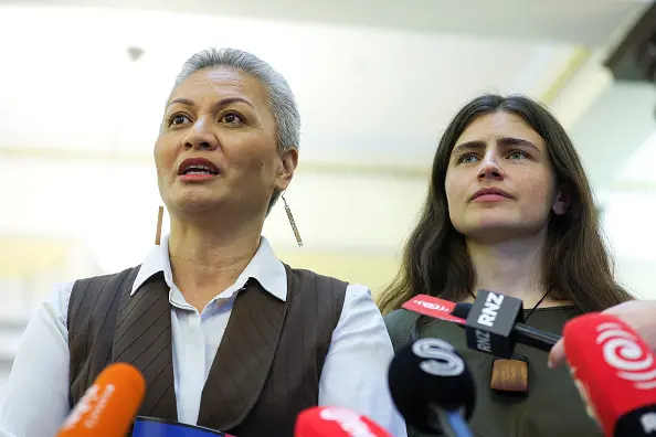 Green Party co-leaders Marama Davidson (left) and Chloe Swarbrick. Photo: Getty Images