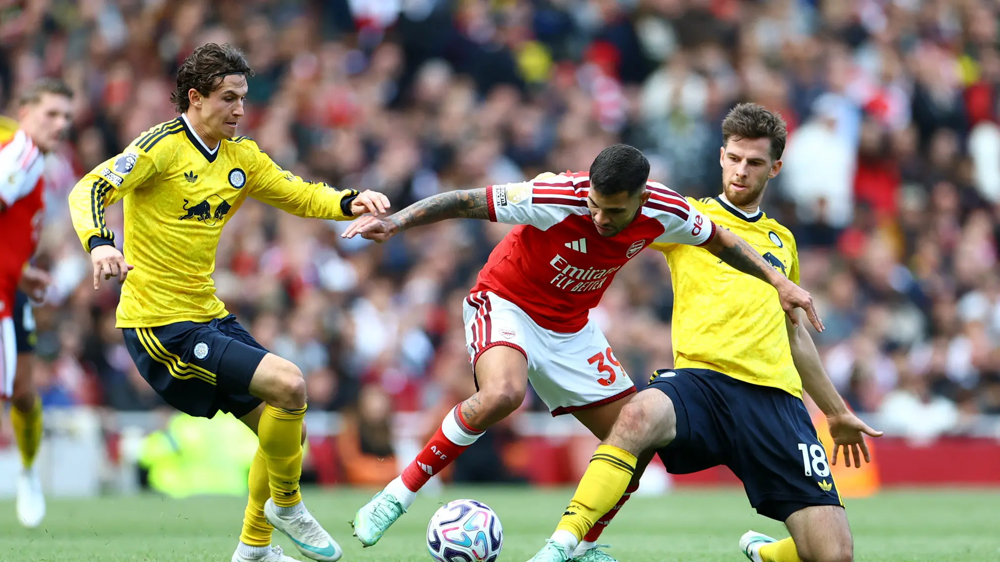 Guimaraes grabs winner as Arsenal rally to beat Leeds