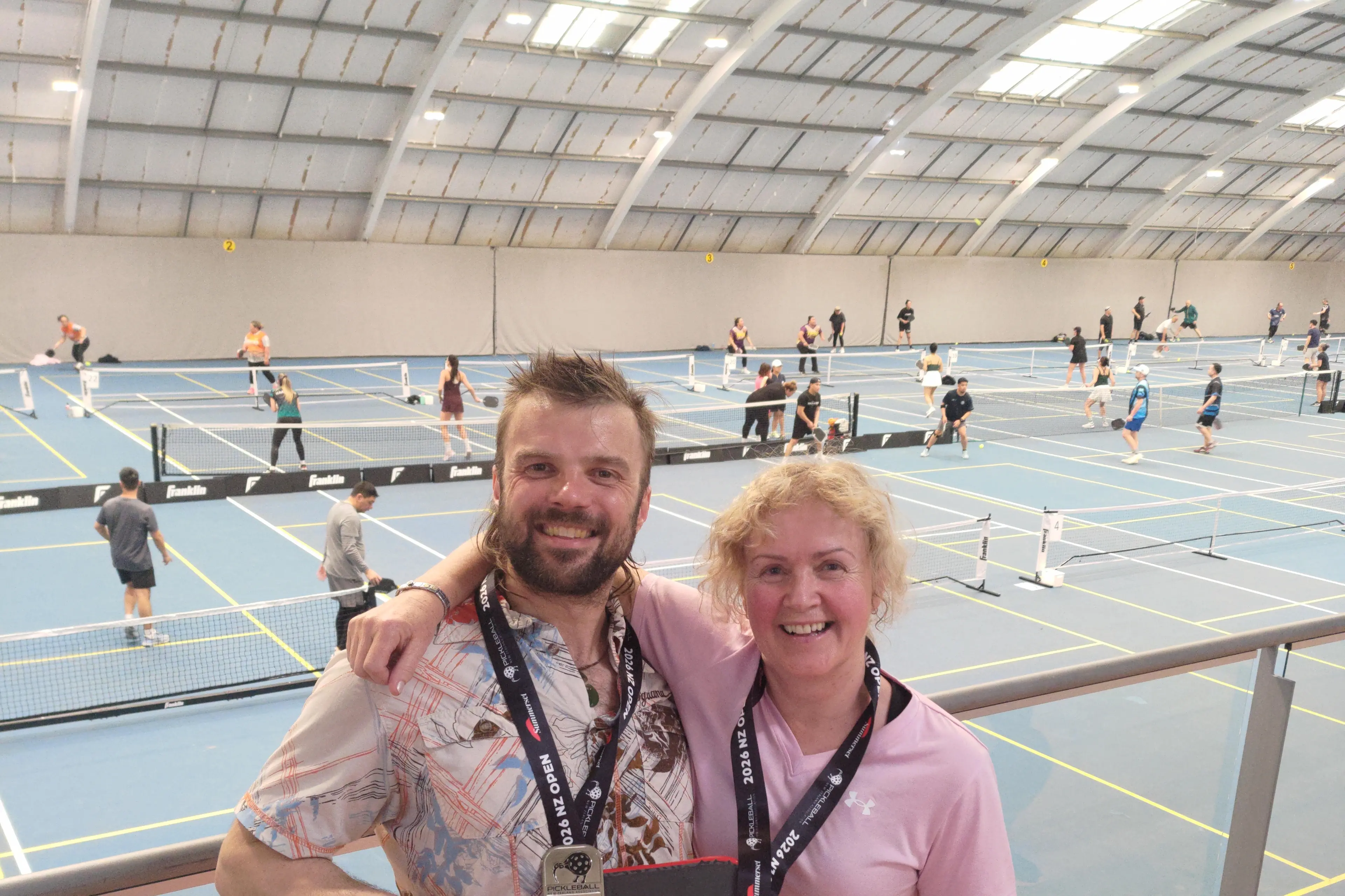 Pickleball players Marcin Lipski and Janine Ross both took home medals at the country\\'s largest pickleball competition, the NZ Open, two weeks ago. Photo: Supplied