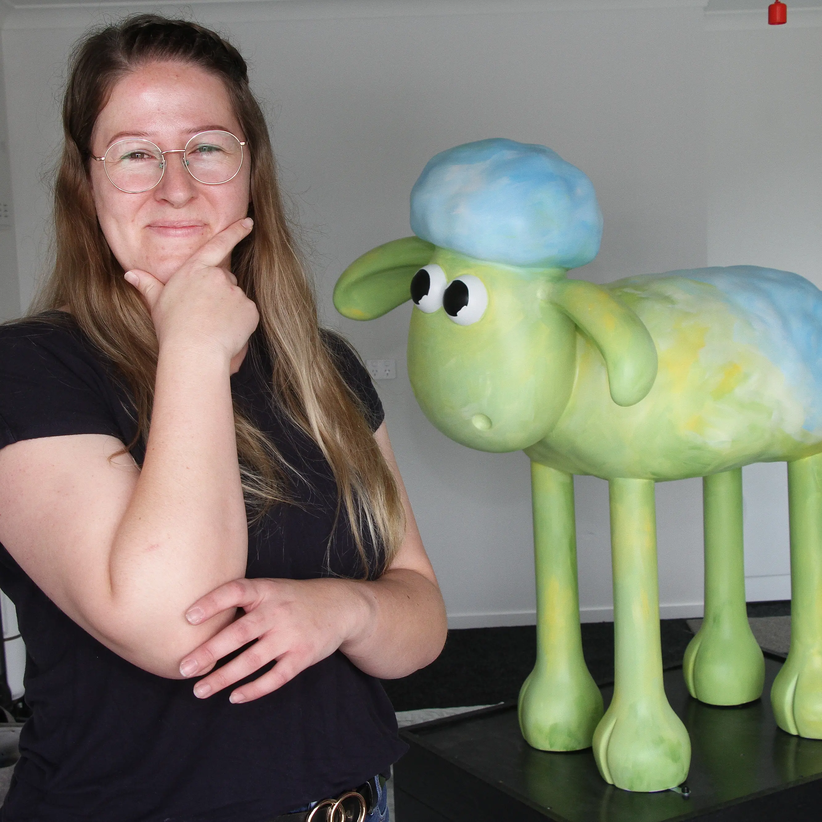North Canterbury artist paints her version of Shaun the Sheep, for January’s Big Sheep Trail.