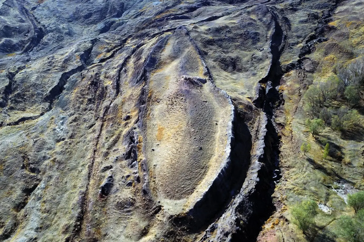 The Durupinar formation on Mount Ararat, a curious boat-shaped geological formation some claim is Noah\\u2019s Ark. Photo: Supplied
