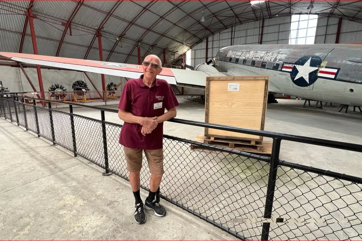 Karl Marshall at Ferrymead Heritage Park where the exhibition, 209 Antarctic Connections, will be held. Photo: Supplied