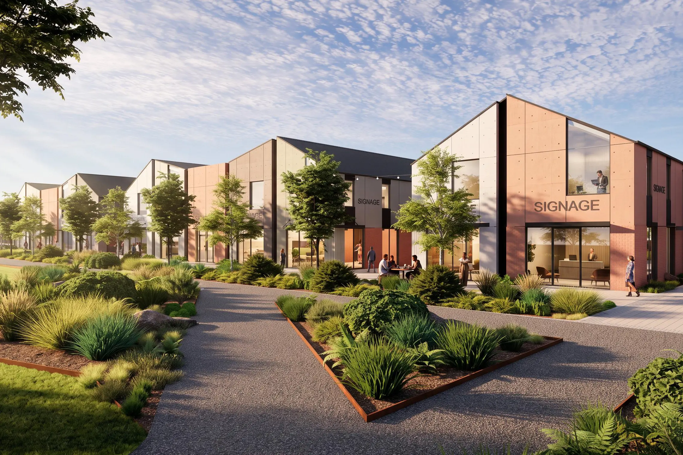 \\u200BAn artist\\'s impression of the two-storey buildings in Rolleston\\'s town centre, which have retail on the ground floor and office space on the second floor. Photo: Supplied