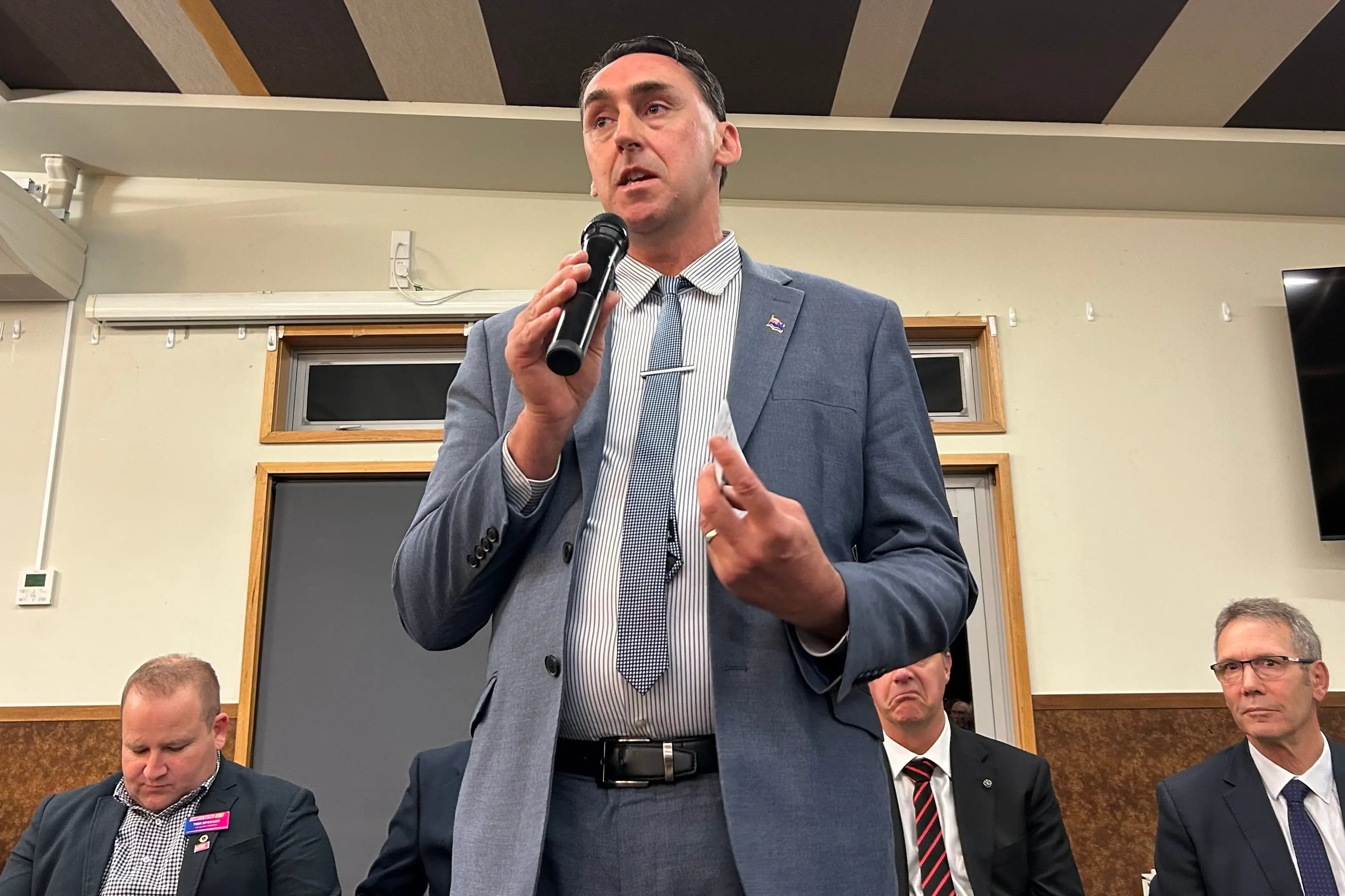 NZ First candidate Jamie Arbuckle at a meet the candidates event in September. NZ First has announced Arbuckle has ranked 13th on the party list last week. Photo: Kira Carrington.