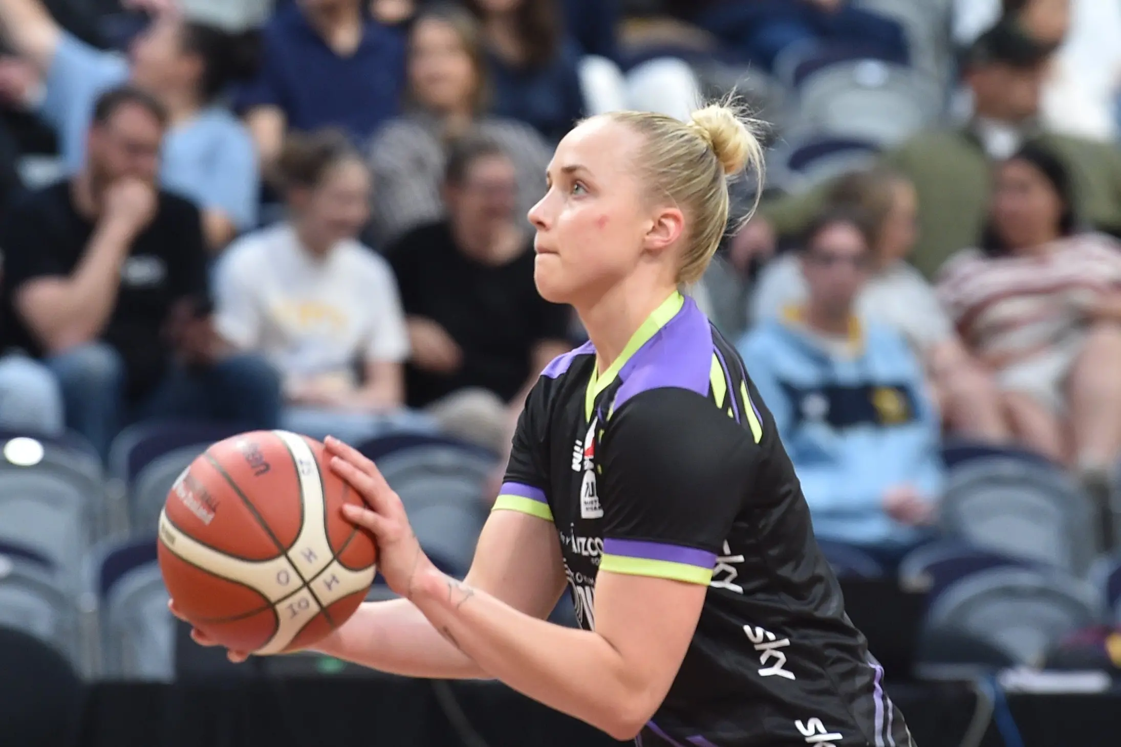 WNBA guard Hailey Van Lith is settling into life in New Zealand with the Tokomanawa Queens. Photo: Peter Mcintosh.