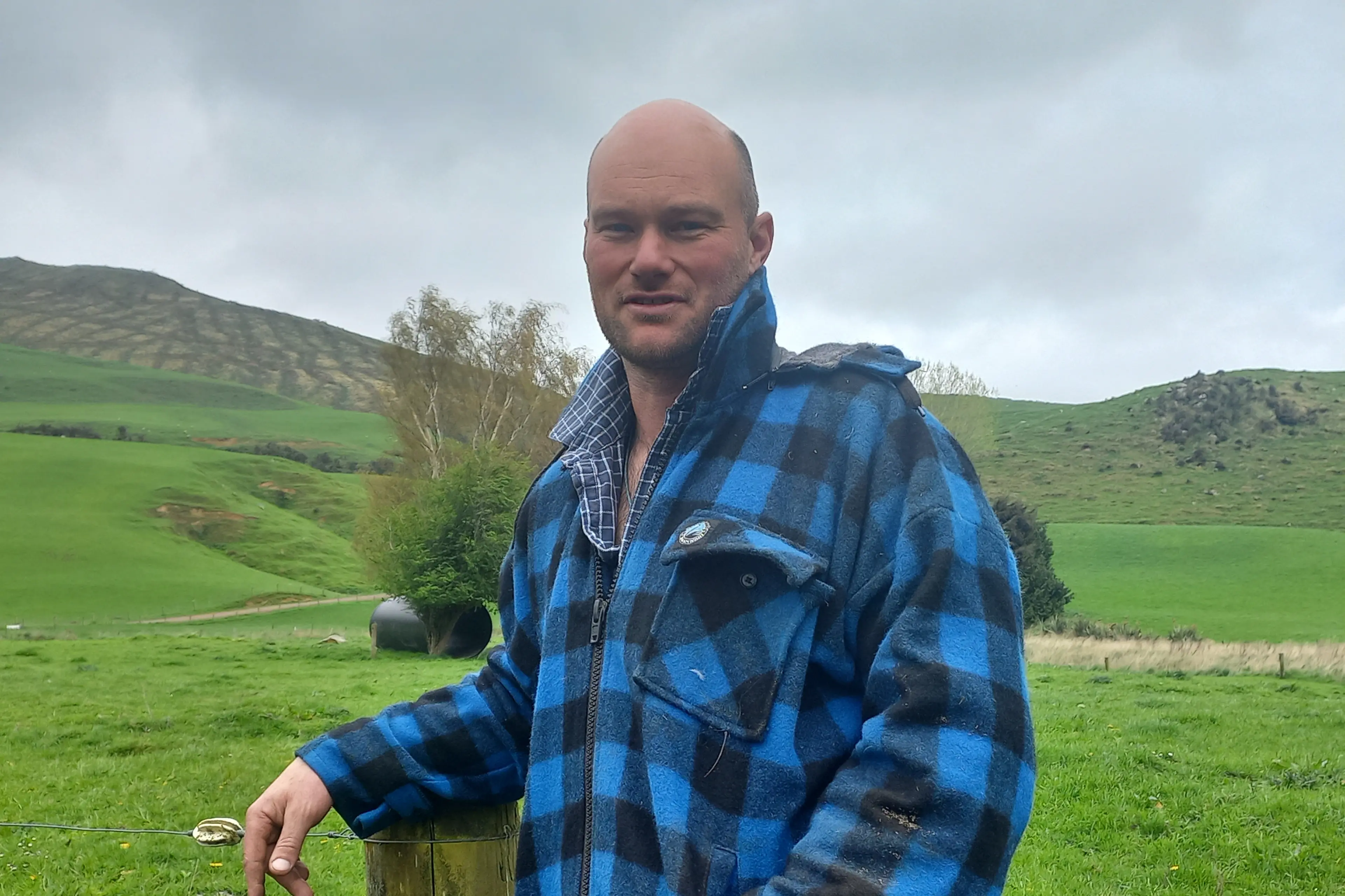 South Otago sheep and beef farmer Lyndon McNab is already seeing benefits from using virtual fencing technology on his hill country property. Photo: Sally Rae