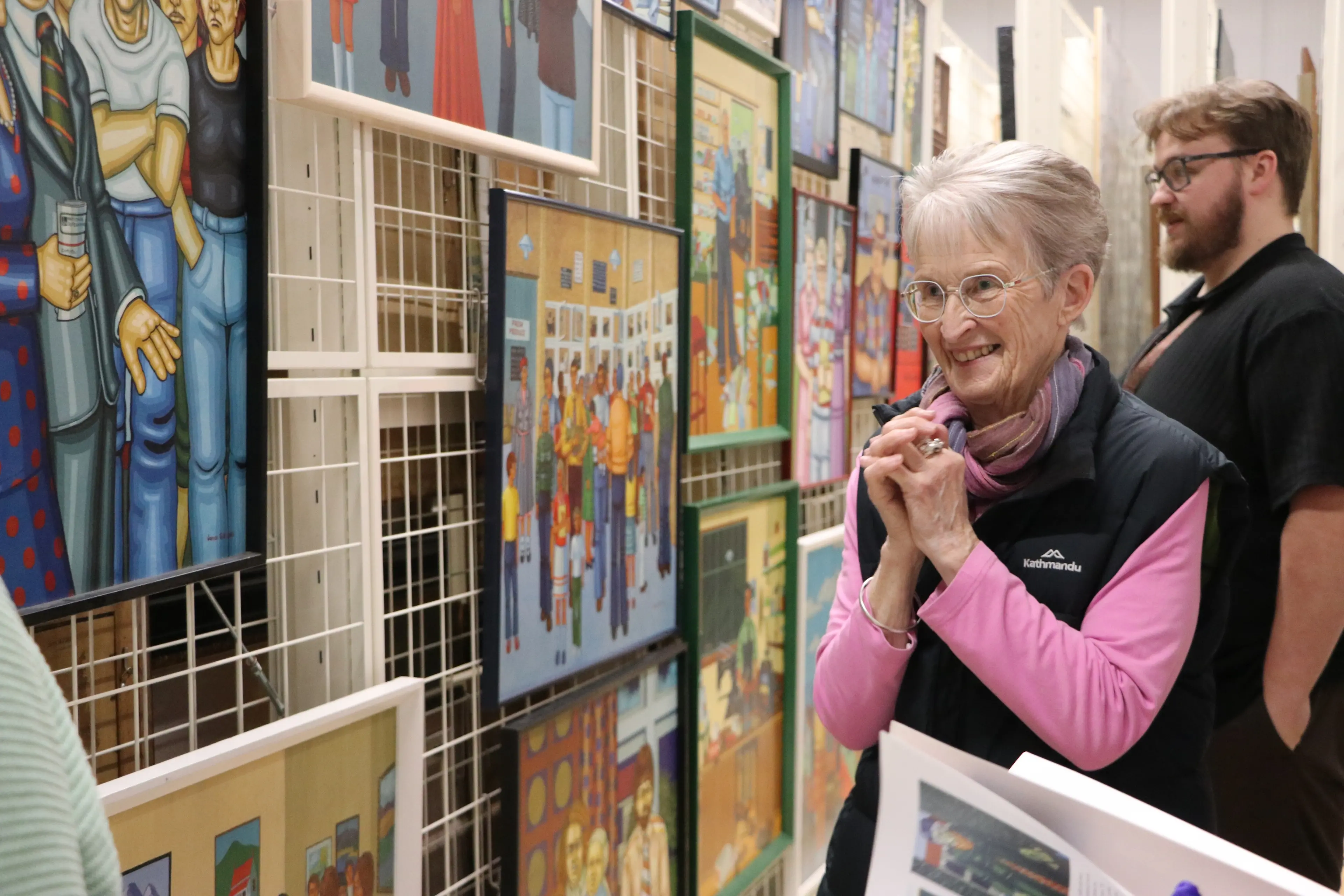 Artist Janice Gill with some of the works she has gifted to Te Kupeka Tiaki Taoka Southern Regional Collections Trust, as part of her extensive archives catalogued by the Invercargill City Council\\'s Museum Collections team. Photo: Invercargill City Council