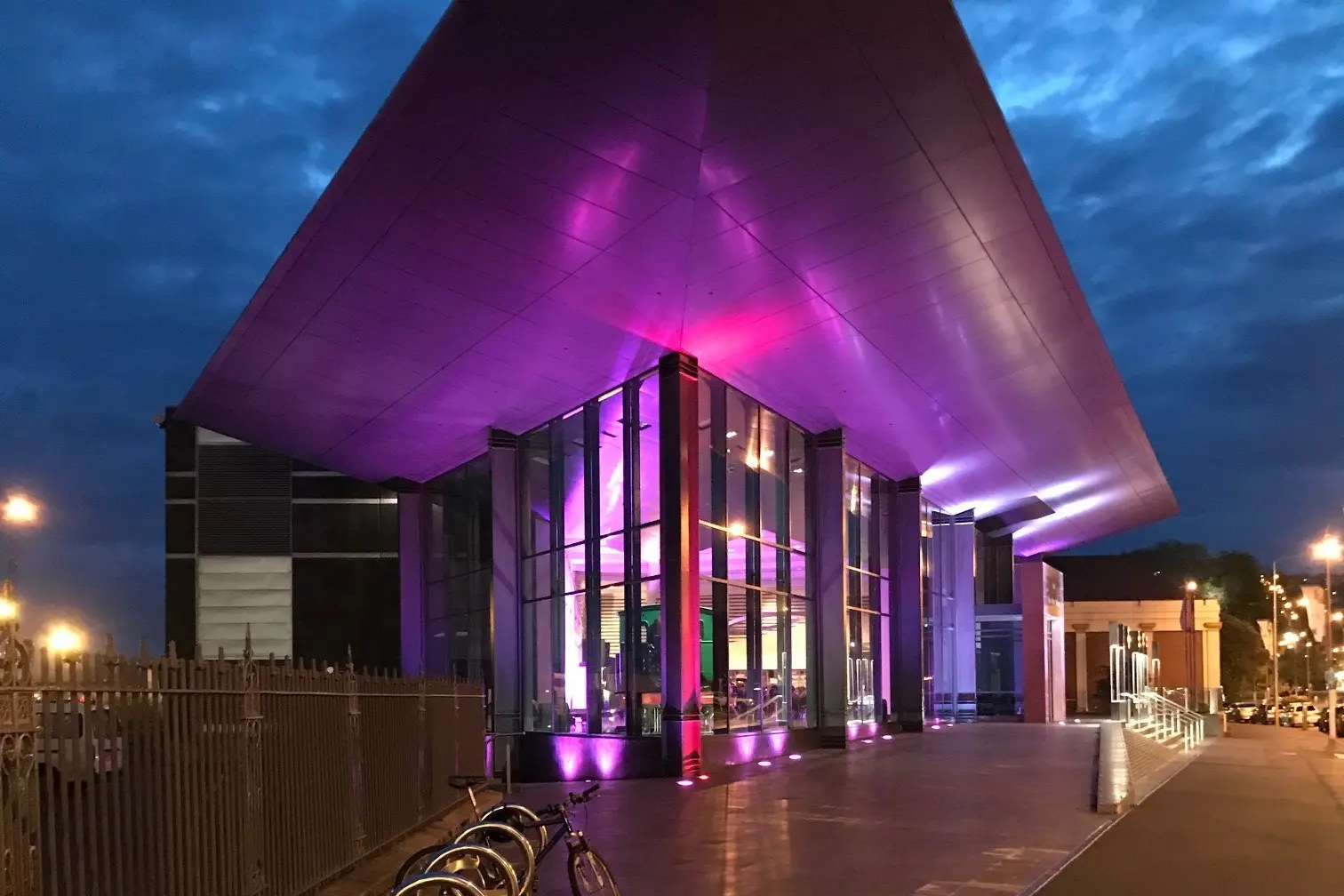 Toit\\u016B Otago Settlers Museum is one of 11 Otago buildings lit up in pink during October, to celebrate Breast Cancer Awareness Month. Photo: Supplied
